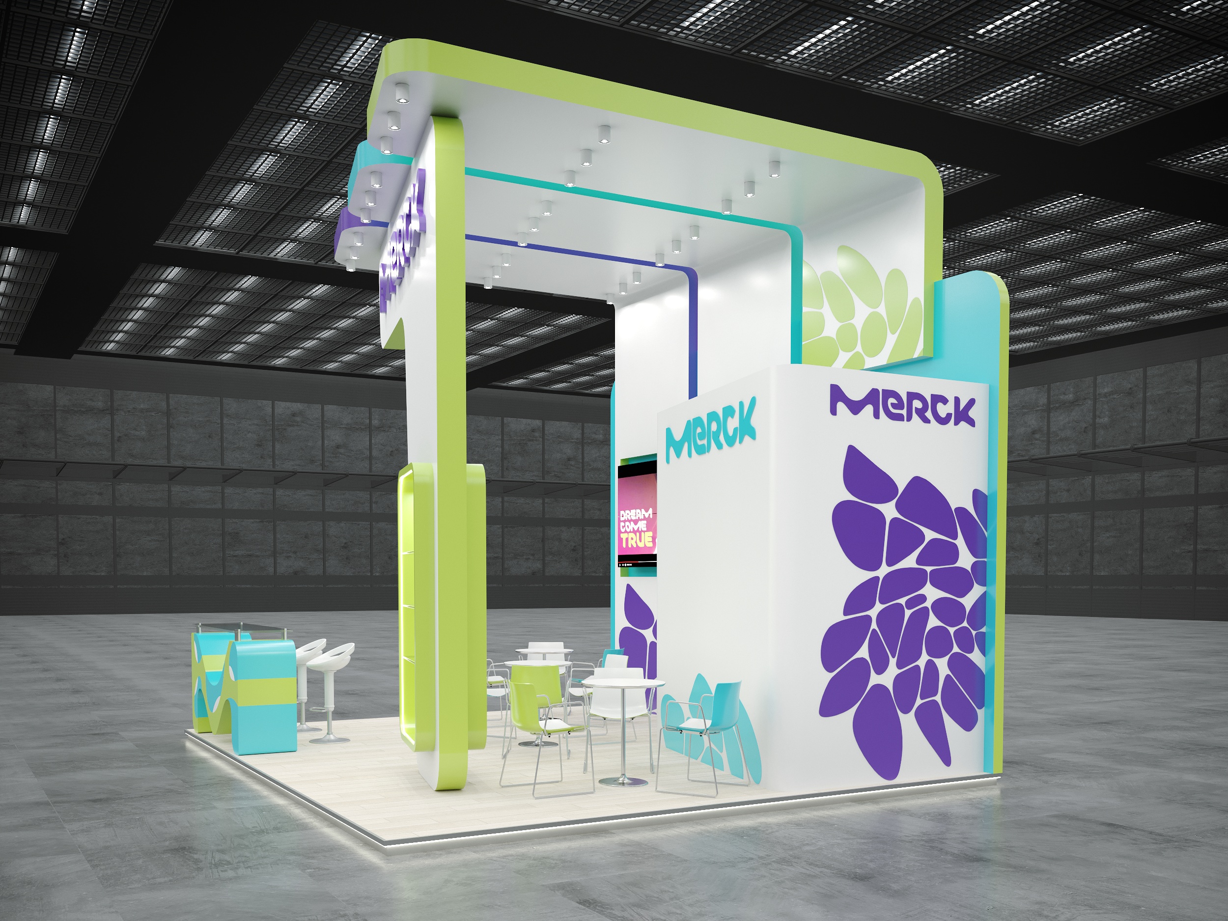 莫斯科 30 平米 Merck 展位设计-4