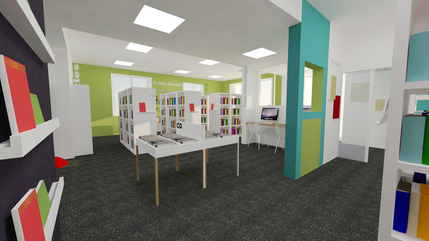 法国兰波尔·普洛阿泽图书馆室内设计-2