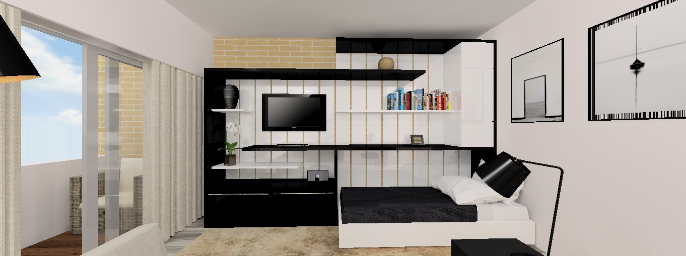 2015 年嵌入式书架床设计-19