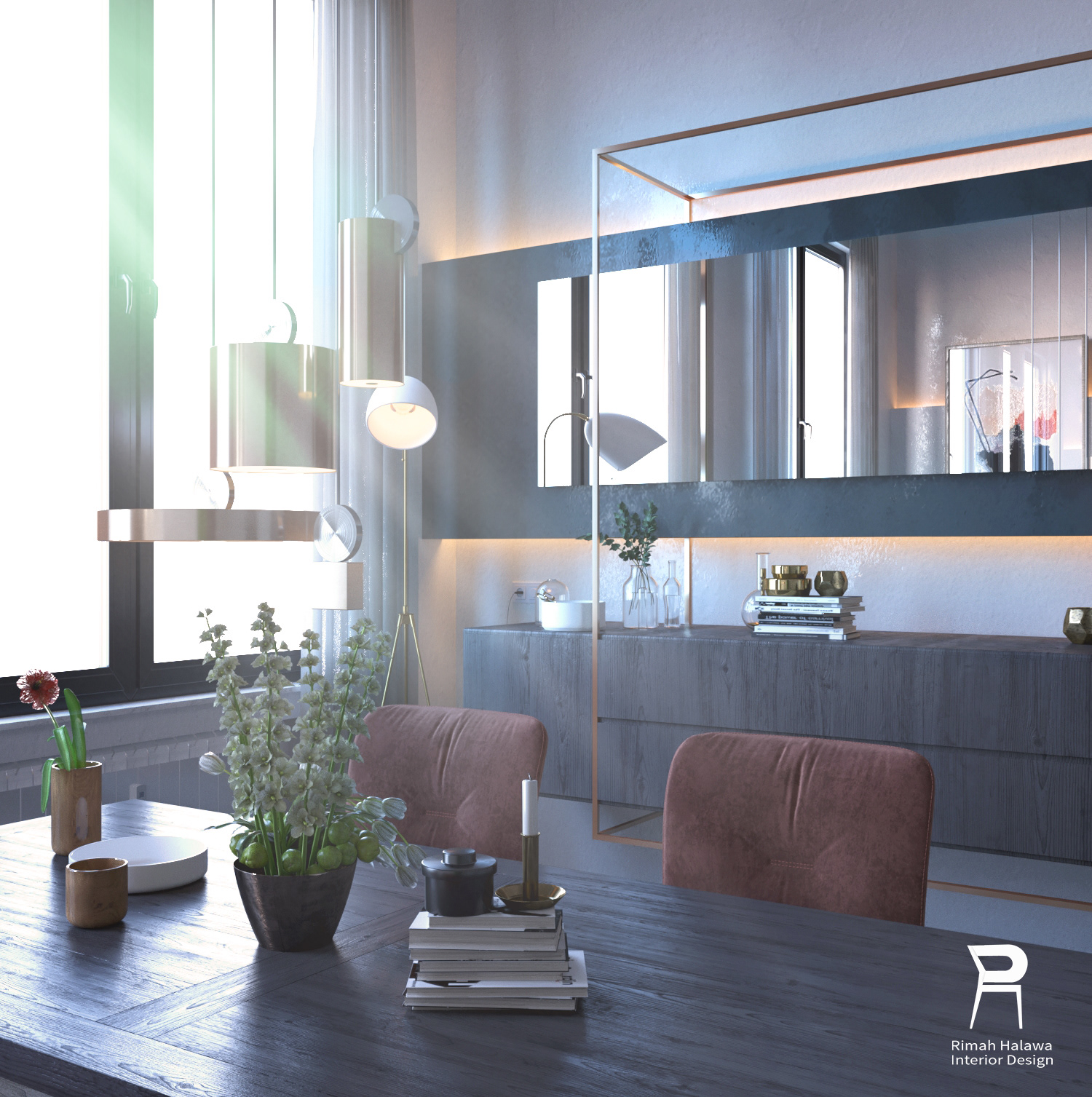 黑白简约餐厅设计-5