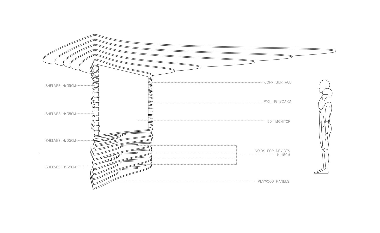 环形办公室的有机流动与自然光应用-44