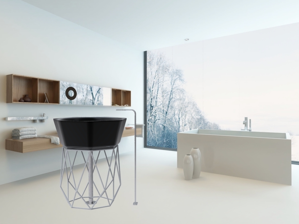 钻石造型独立洗手台-18