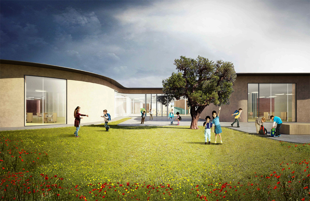 创新学校 | 融入自然的模块化教育空间-0