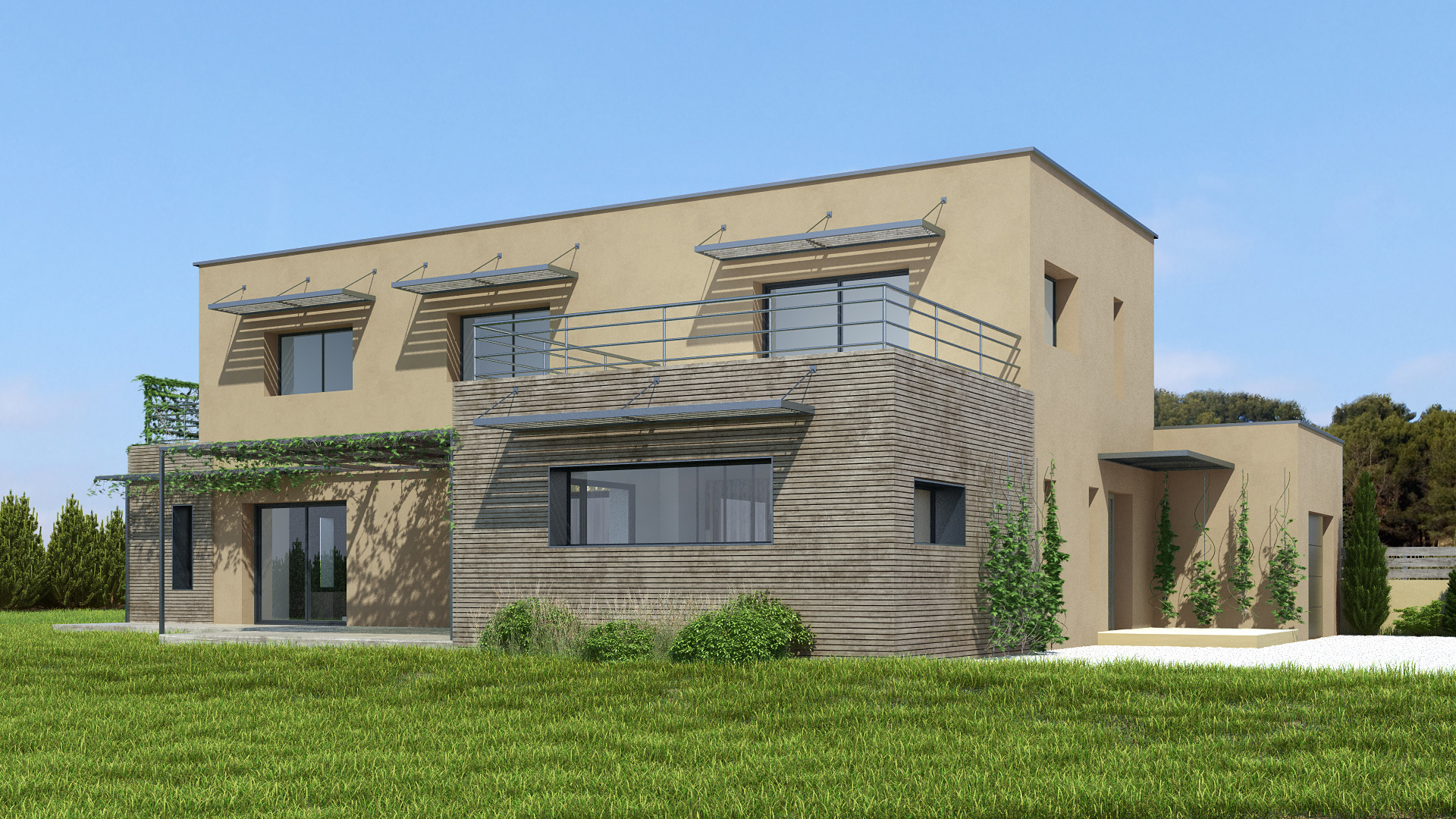 Lubéron 生态区现代生物气候住宅-5