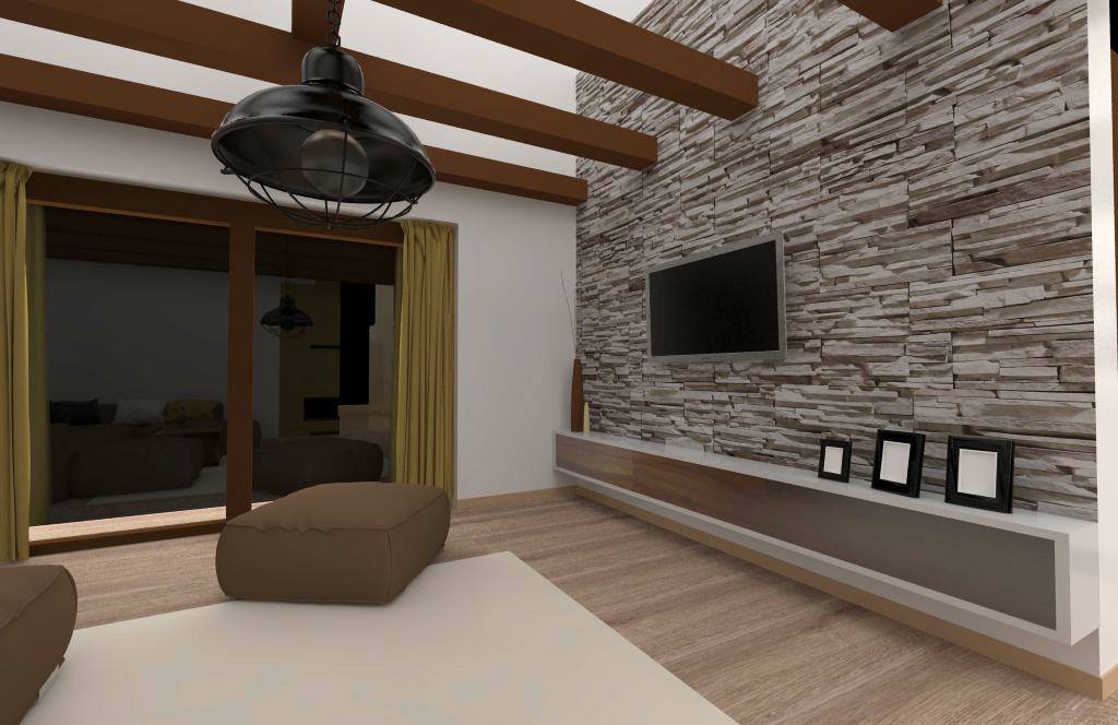 现代简约风格的厨房与客厅设计-0