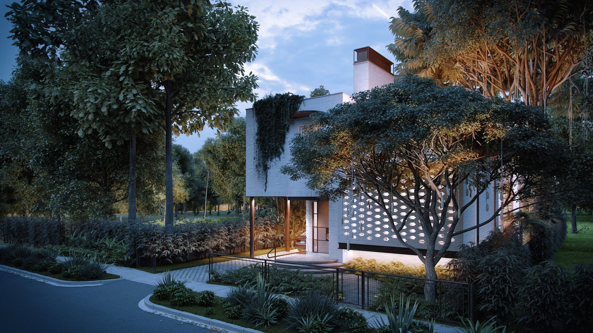 绿意环绕的现代宜居别墅-3