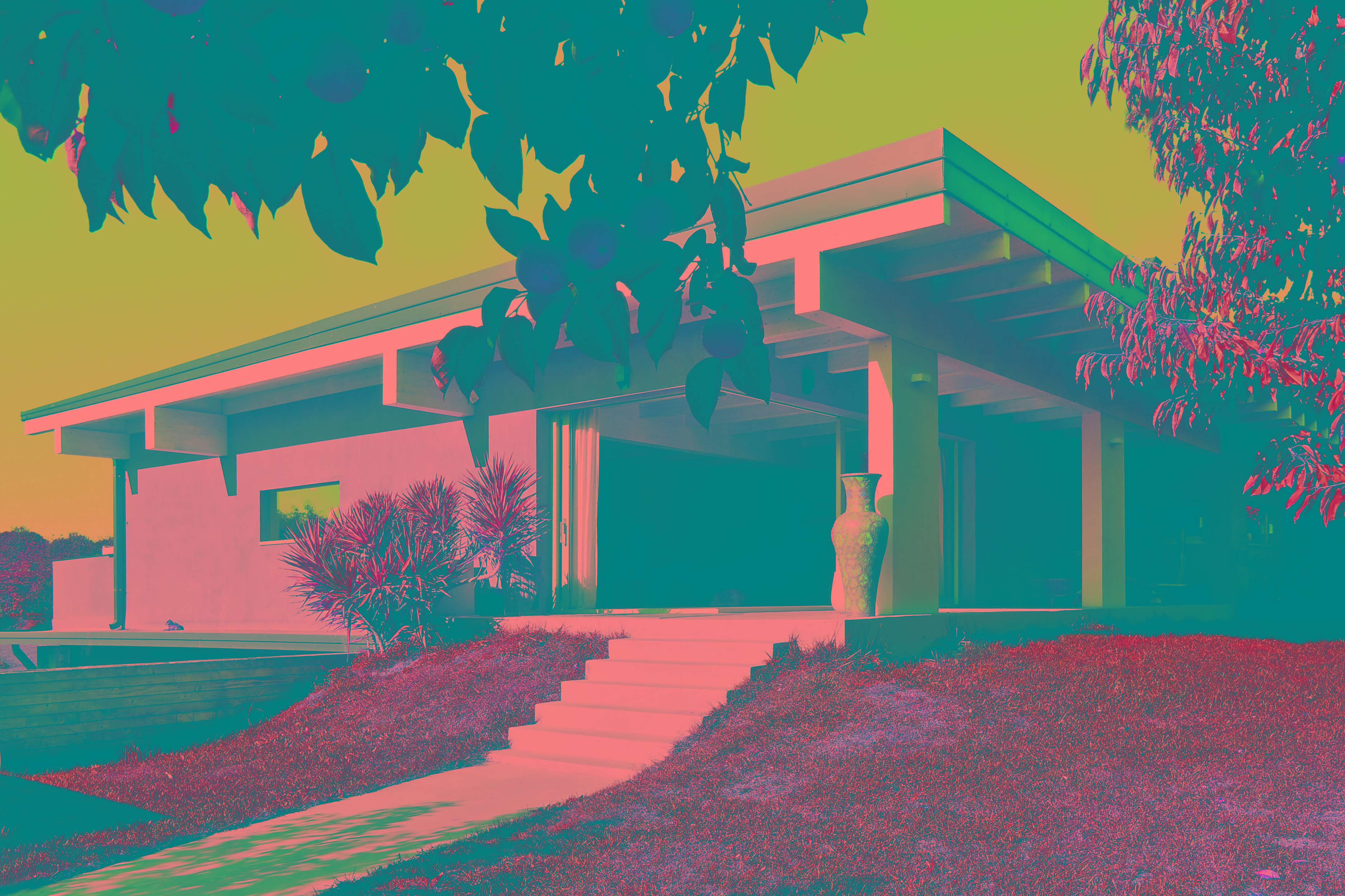 单层别墅,极简风格与自然元素融合-14