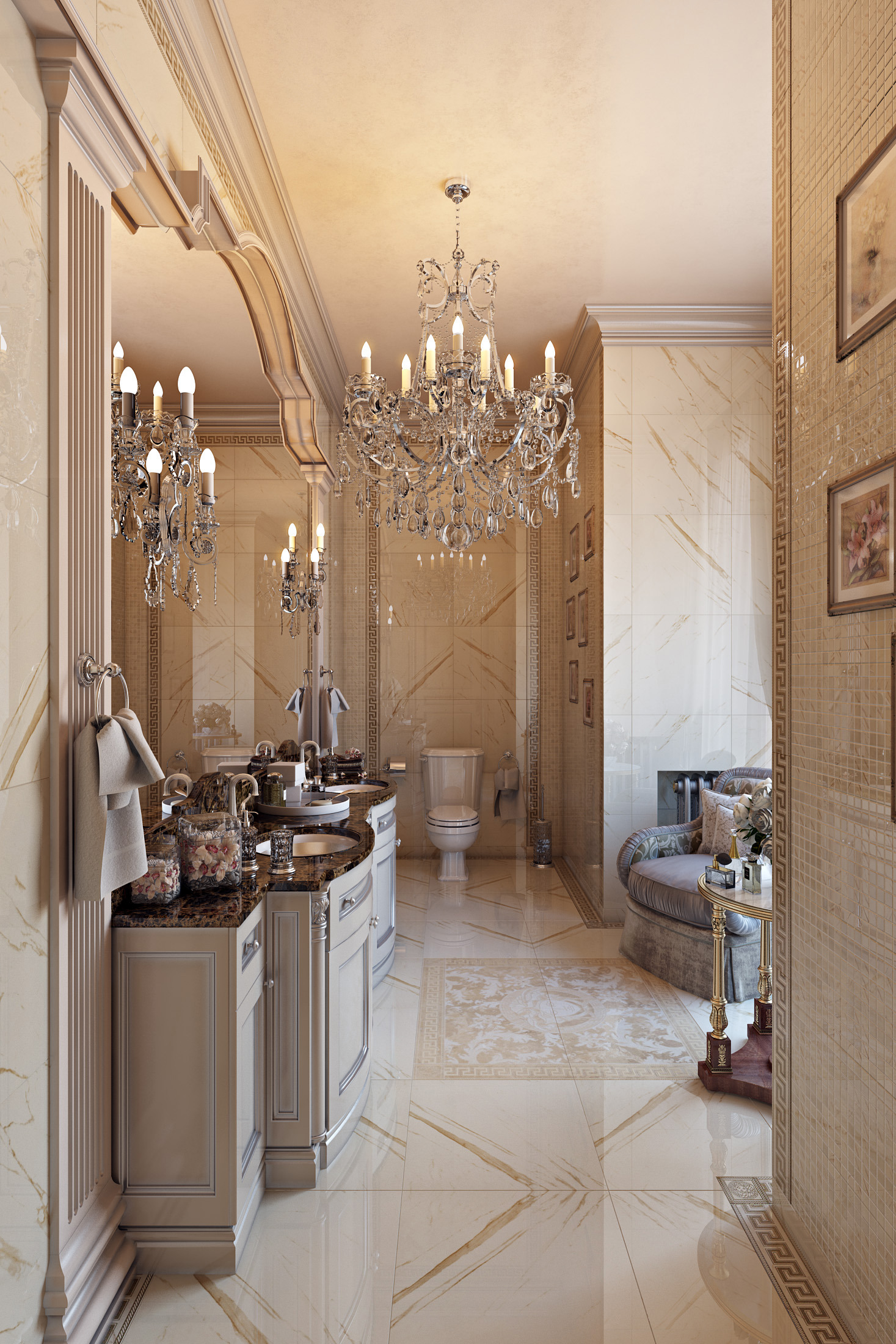 莫斯科轻法式经典住宅设计-9