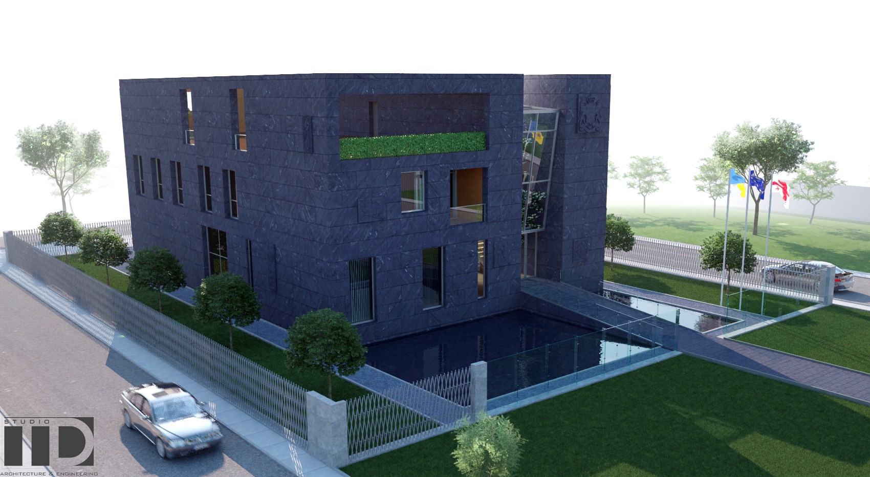 2013 年未实现的格鲁吉亚驻乌克兰大使馆设计-0