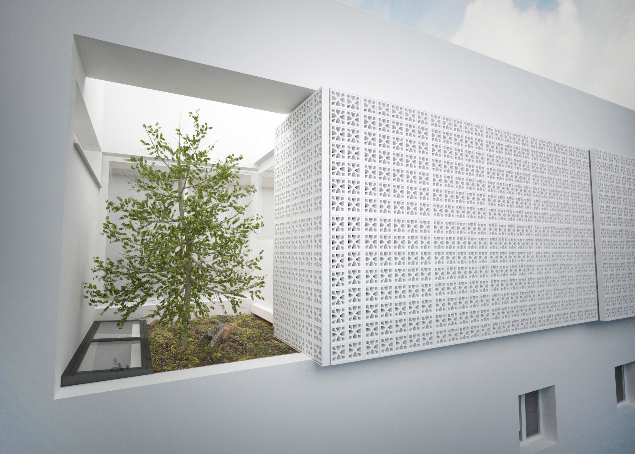 融合自然光与传统的现代住宅设计-2