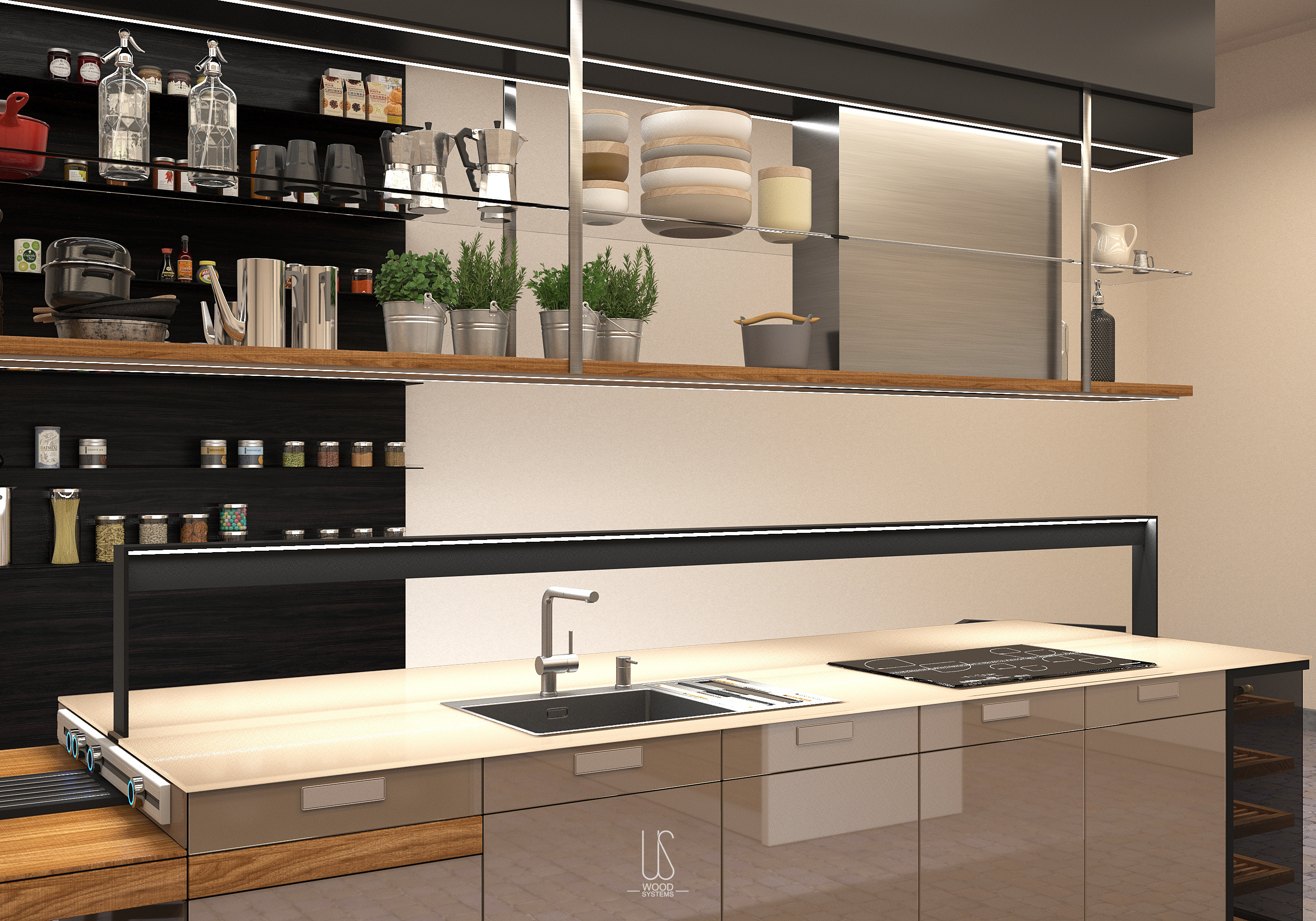 乌克兰现代厨房岛设计，打造温馨生活空间-23