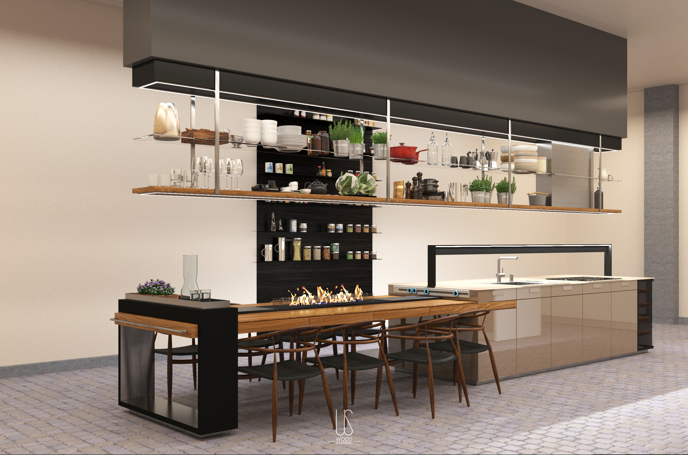 乌克兰现代厨房岛设计,打造温馨生活空间-17