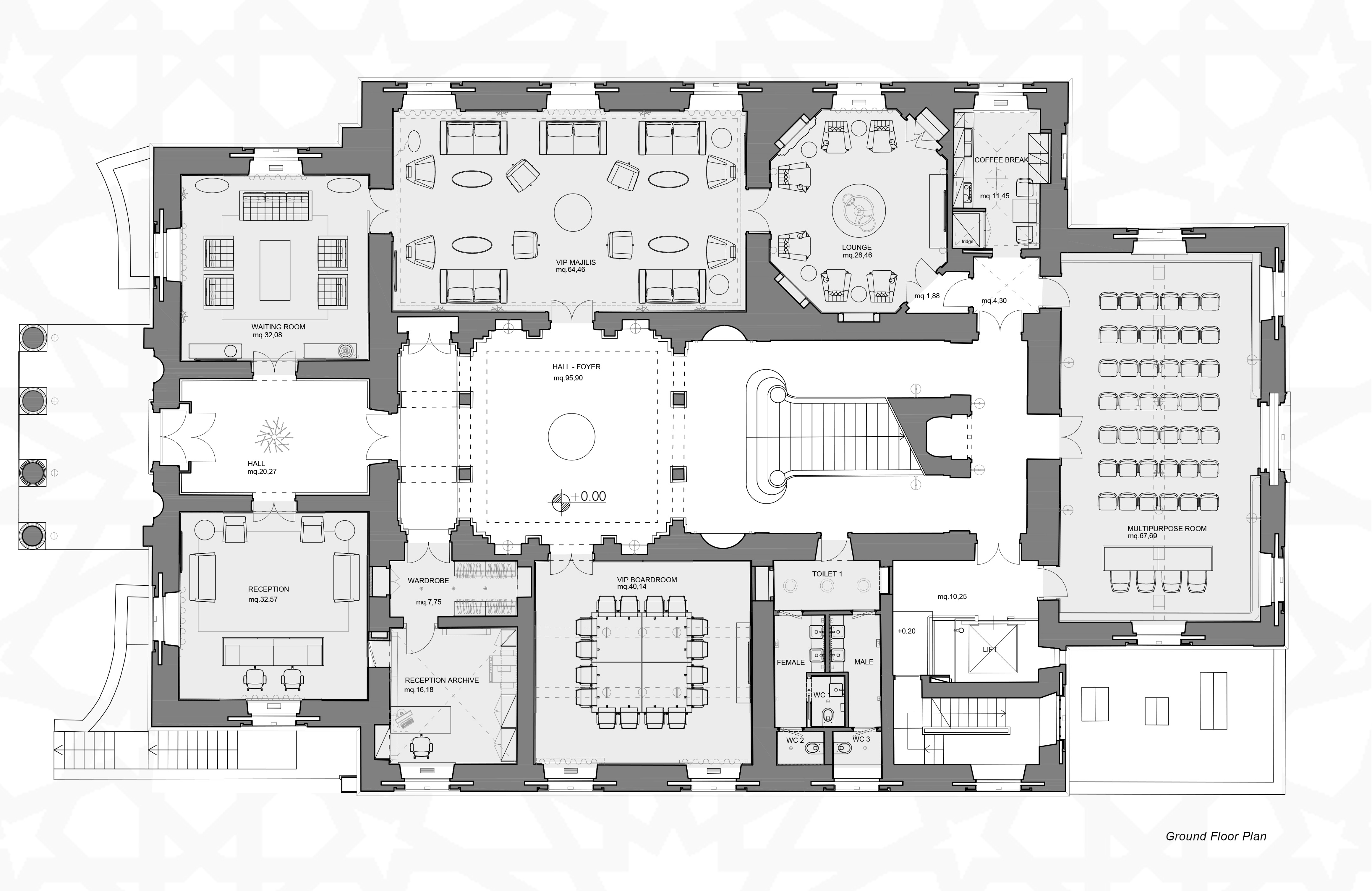 意大利罗马使馆别墅室内设计-3