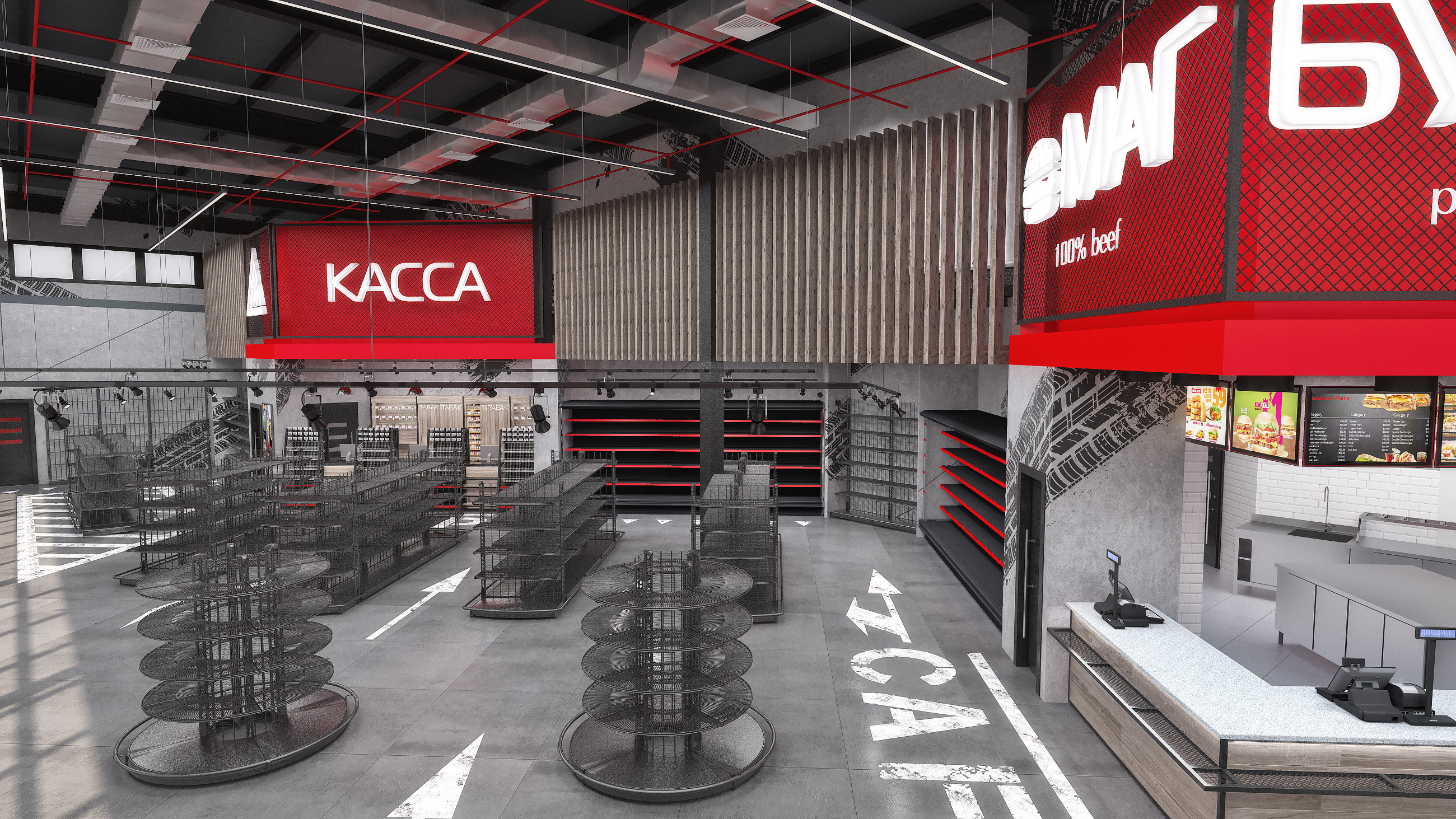 2017 年建设的内夫特马加尔石油公司加油综合体商店室内设计-5