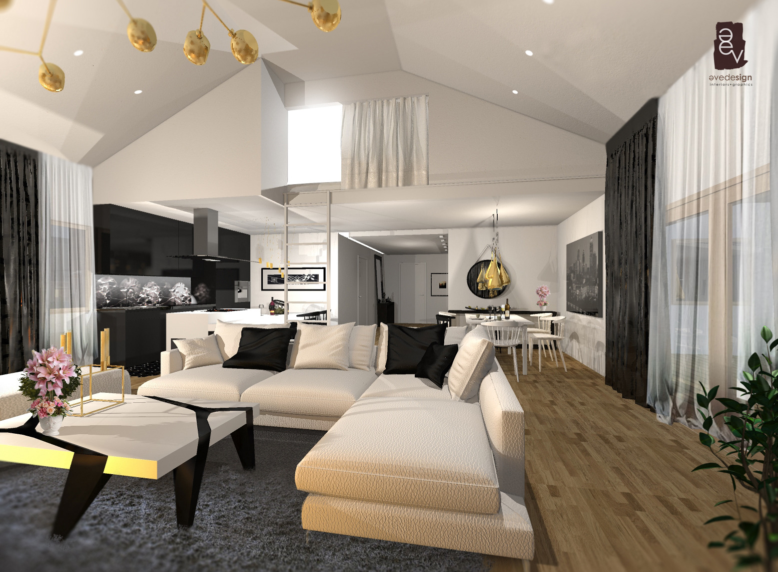 黑白极简别墅设计，展现空间纯粹之美-4