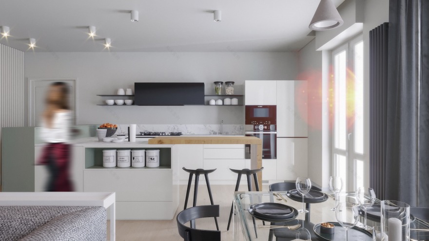 意大利湖畔公寓的现代翻新-1