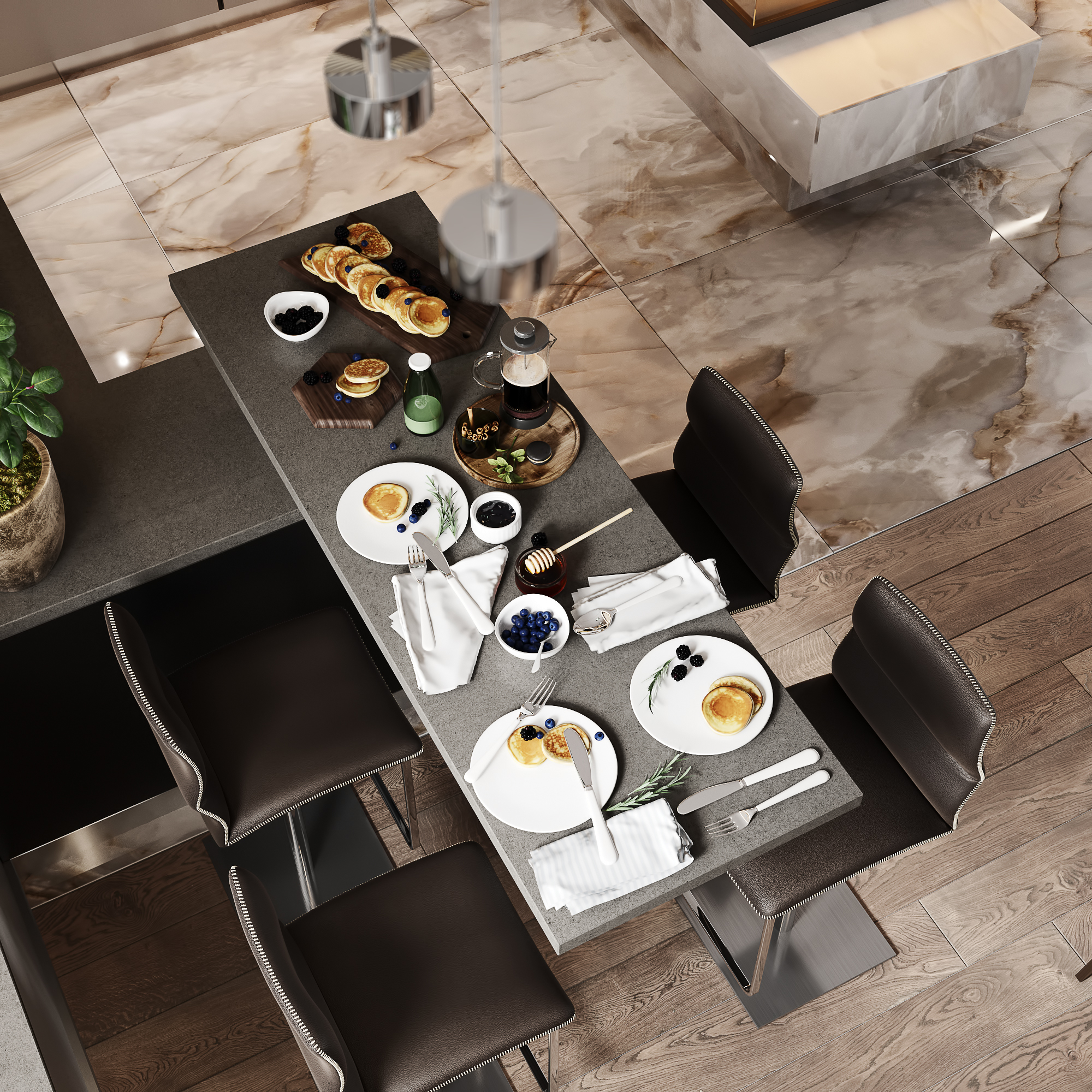 莫斯科 70 平米私人住宅客厅设计-15