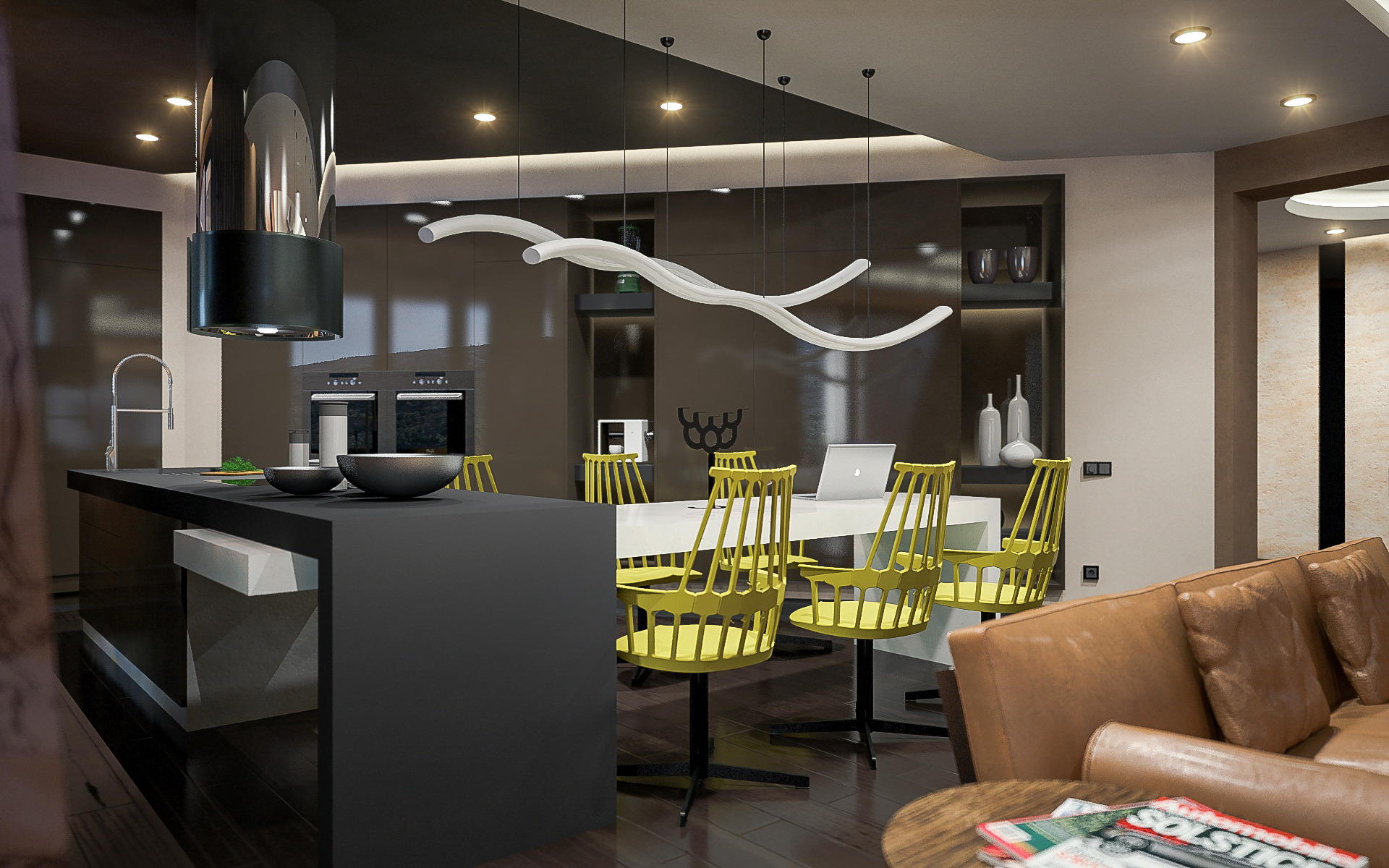 都市幻影 | 200 平米顶层公寓设计-8