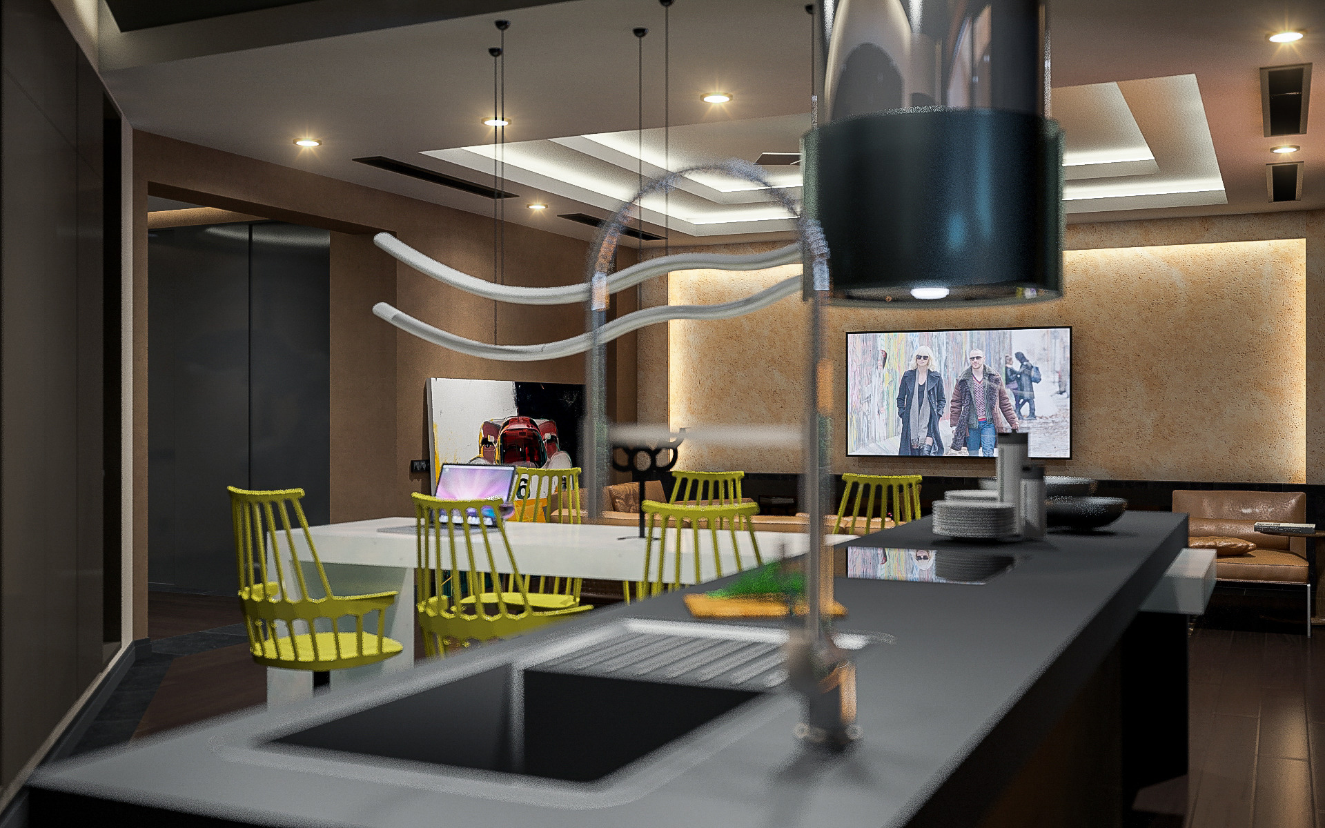 都市幻影 | 200 平米顶层公寓设计-7