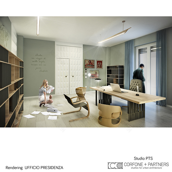 意大利 Foggia 市历史建筑改造的现代办公空间-5