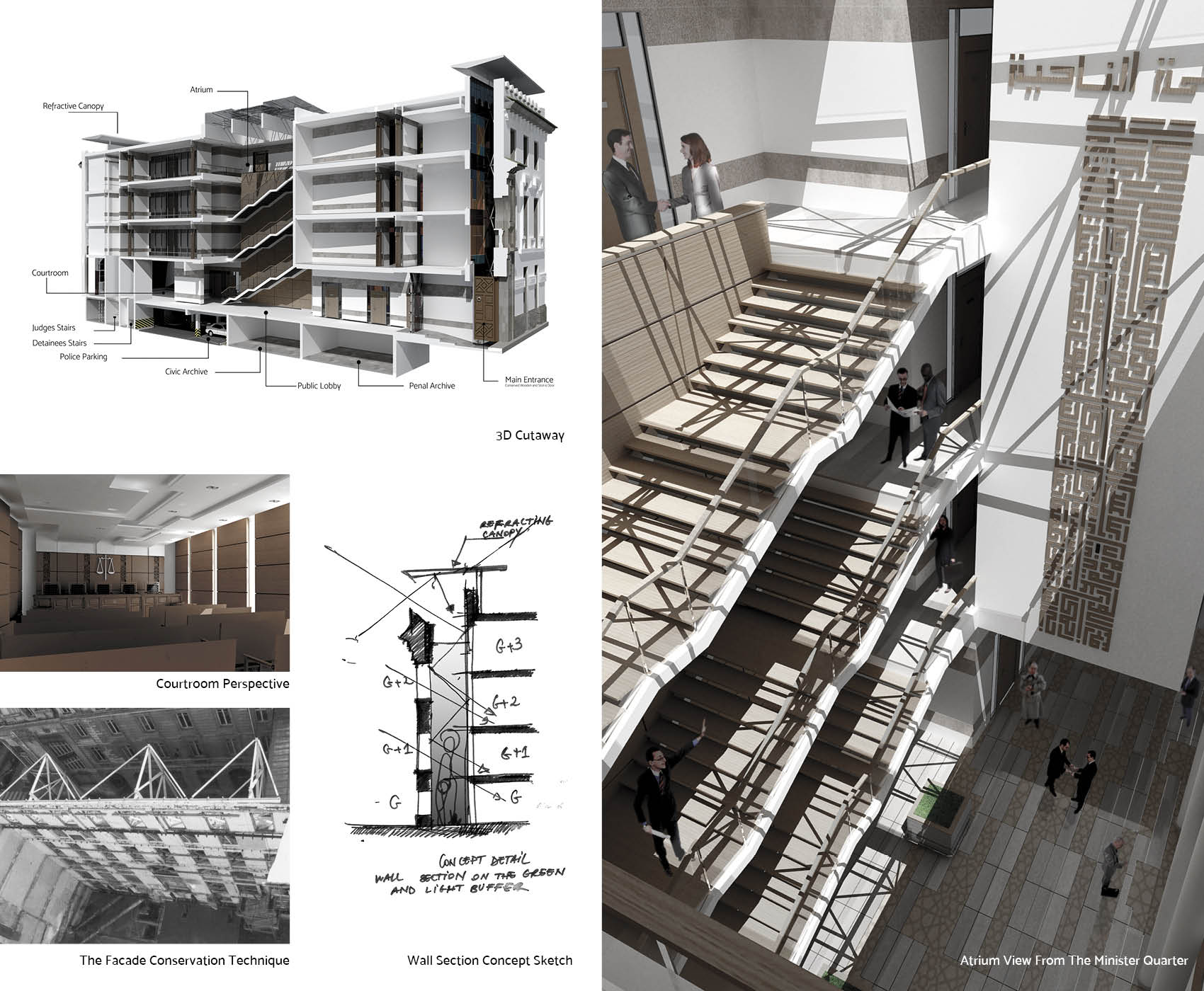司法新地标 | 重现历史风貌的法庭室内设计-6