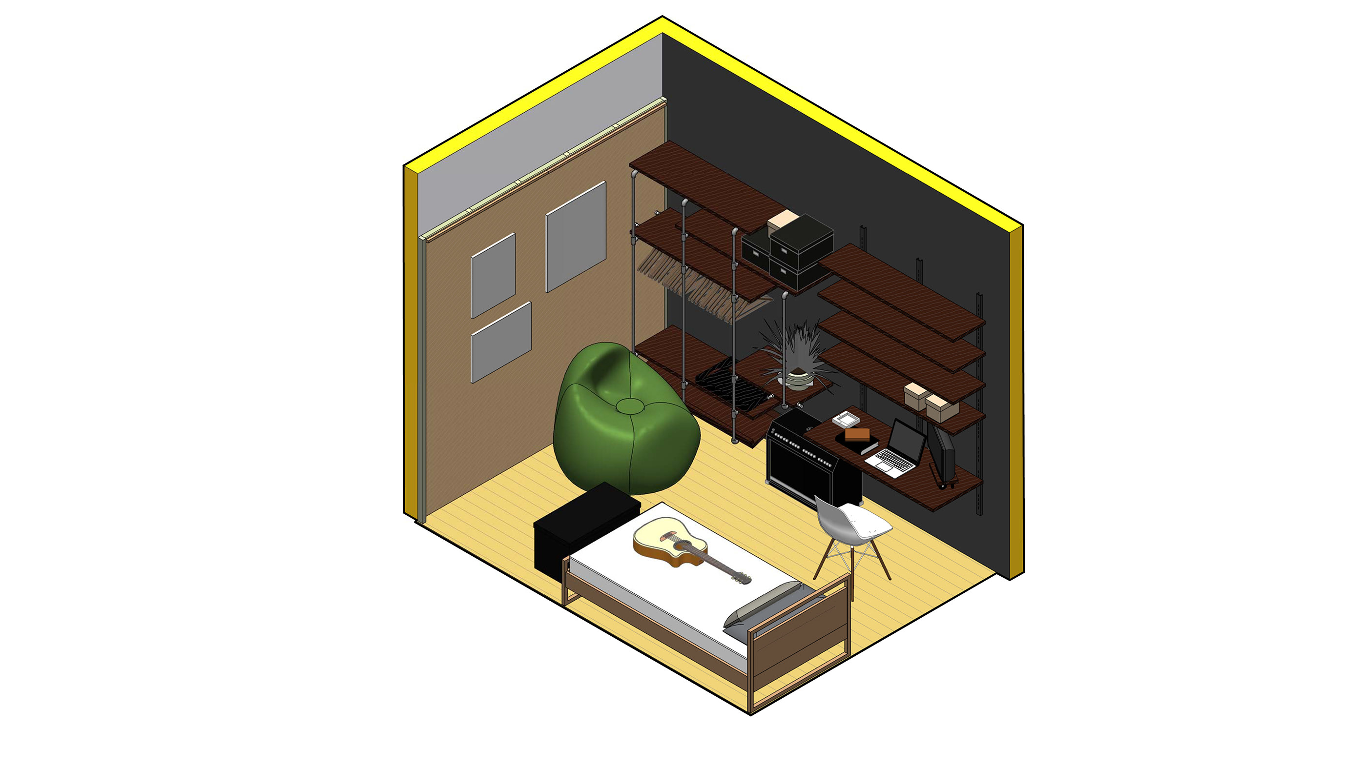 《七月四号室》——专为年轻程序员和音乐家打造的空间设计-8