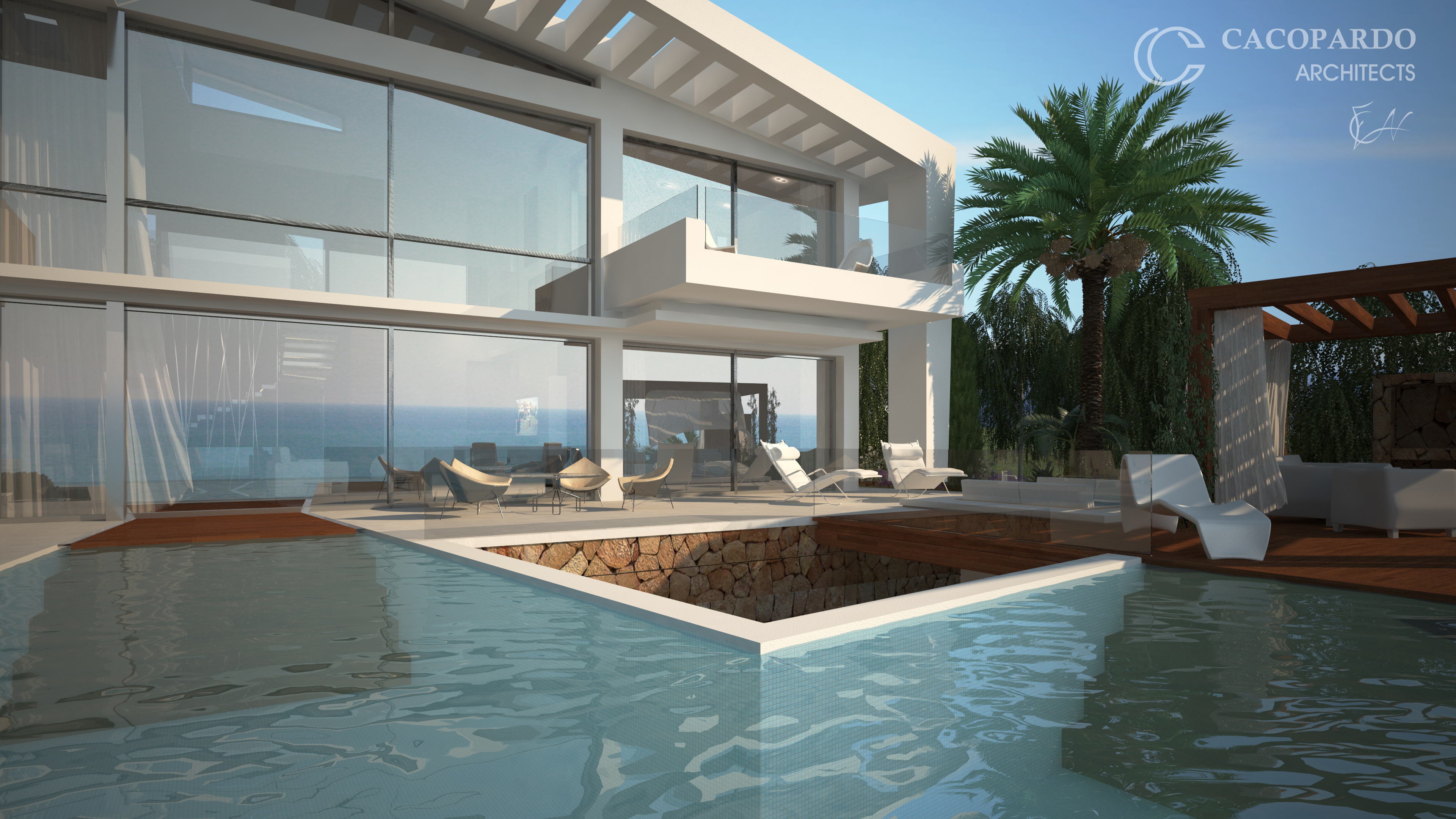 地中海风情豪华别墅,设计师打造无限海景视野-4