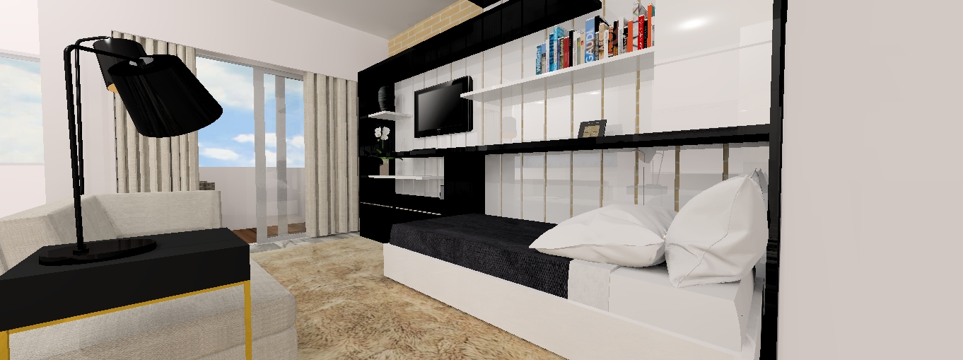 2015 年嵌入式书架床设计-21