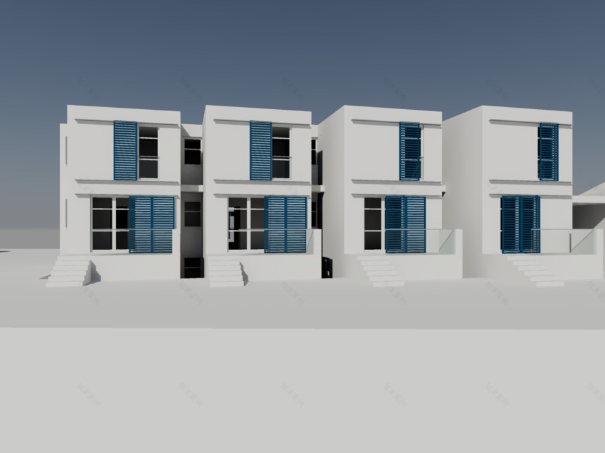 意式四层联排别墅设计-8