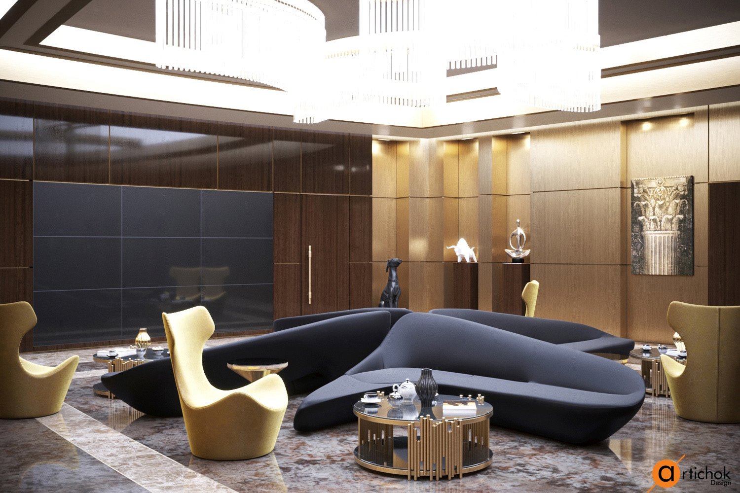 现代奢华办公空间设计-7