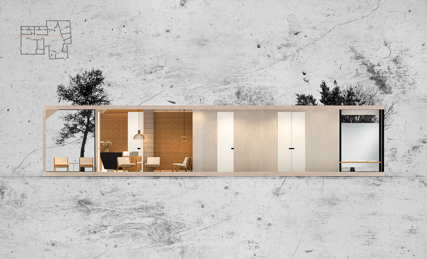 简约城市绿洲——246 平米 wellness 中心设计-4