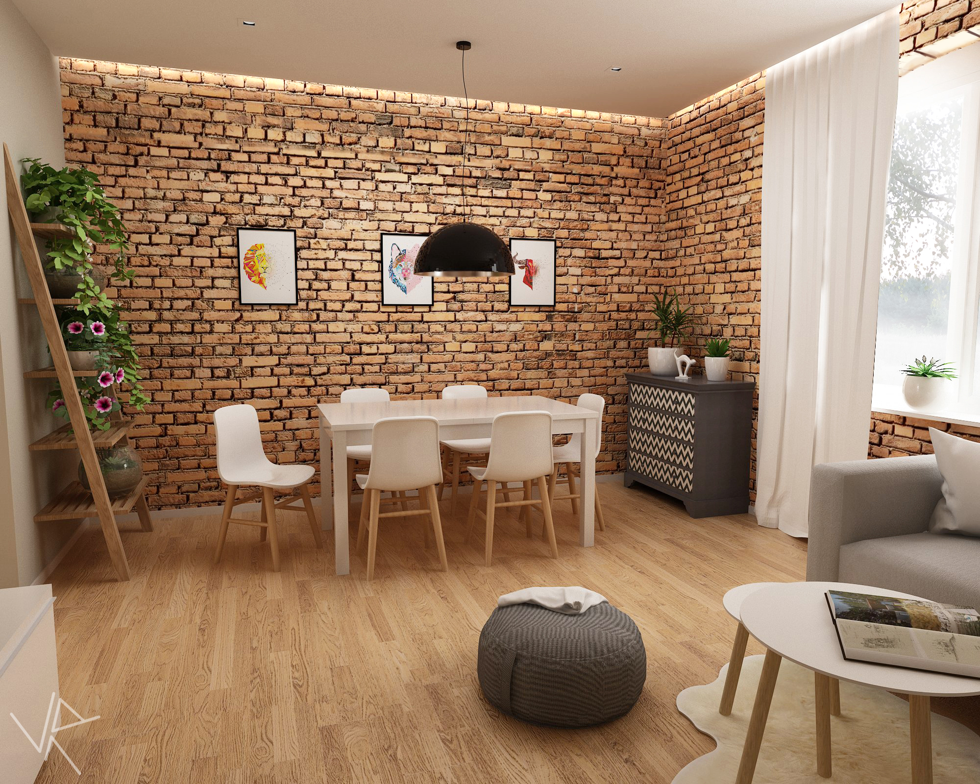 现代都市厨房客厅设计实例-5