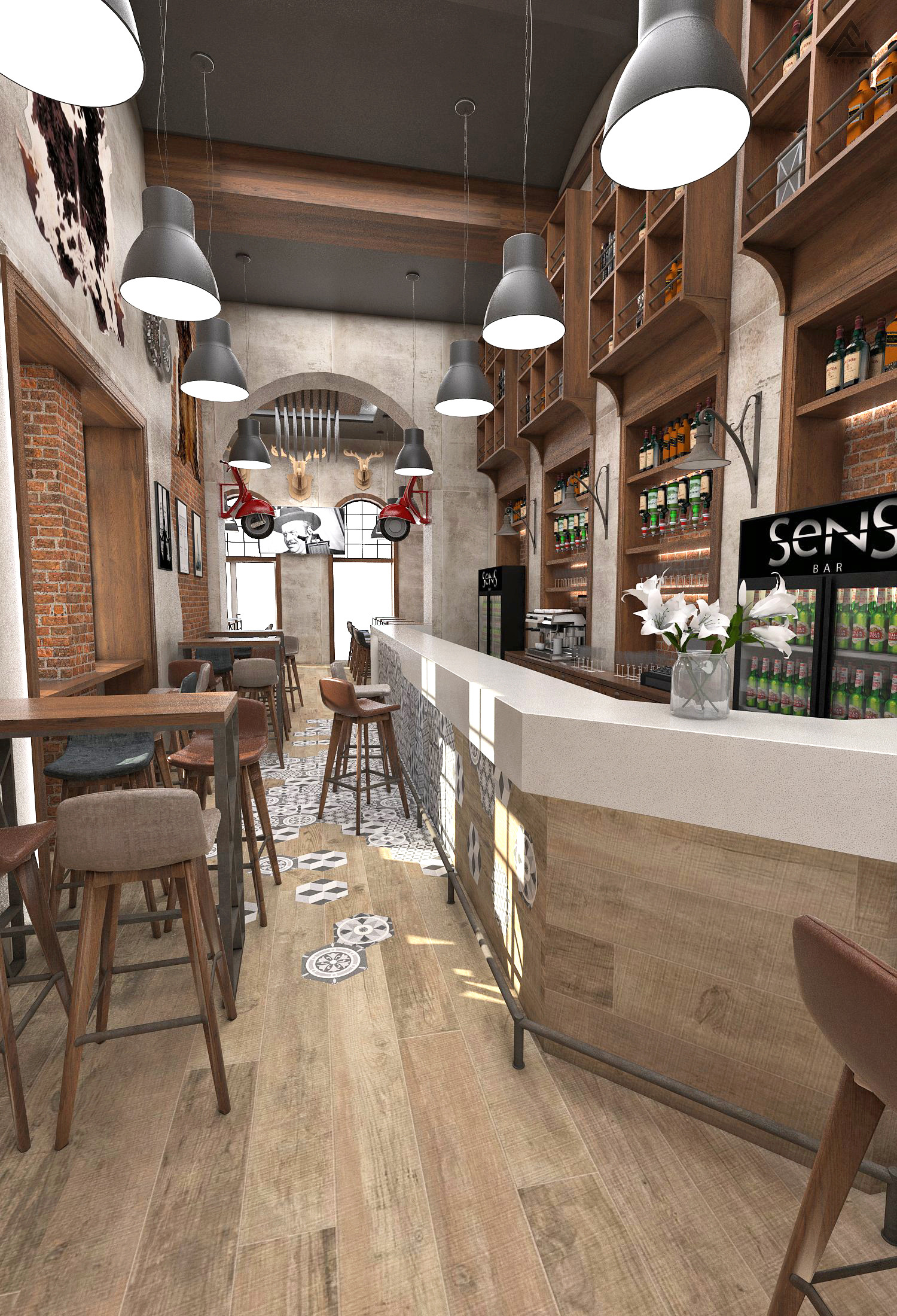 2018 年工业风酒吧设计-8