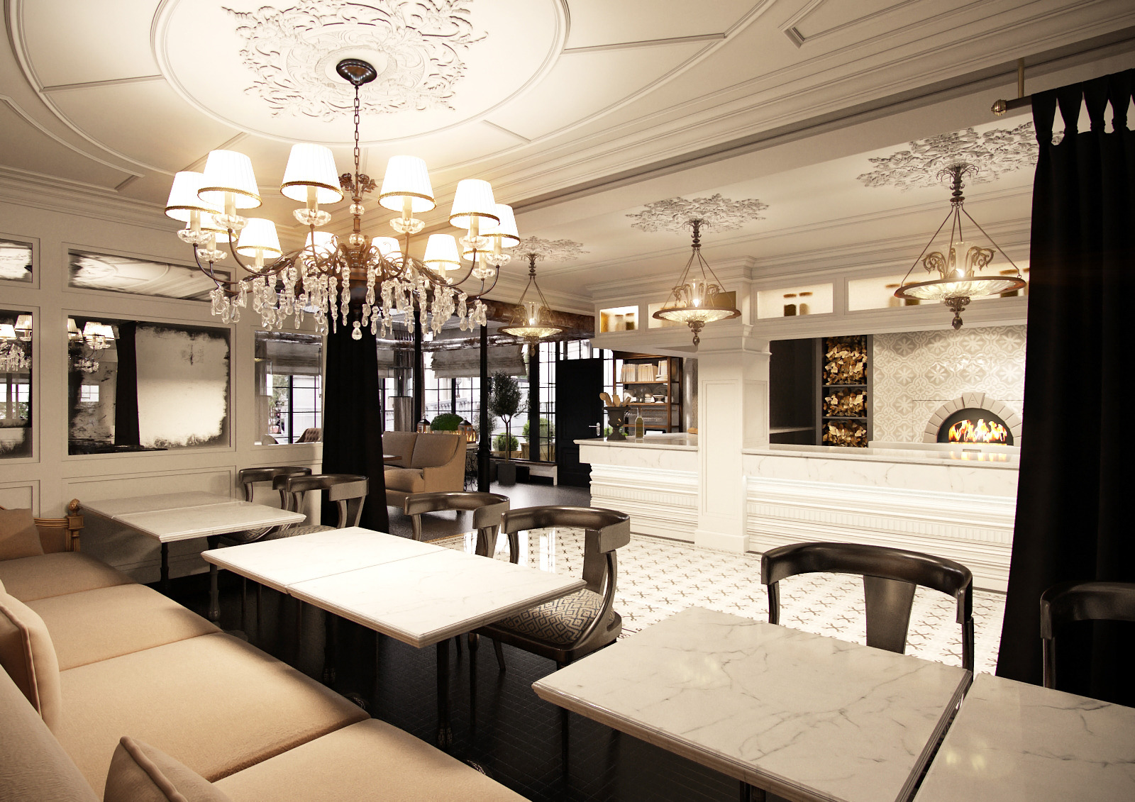 2016 年完成的“黑手党”餐厅室内设计案例-5