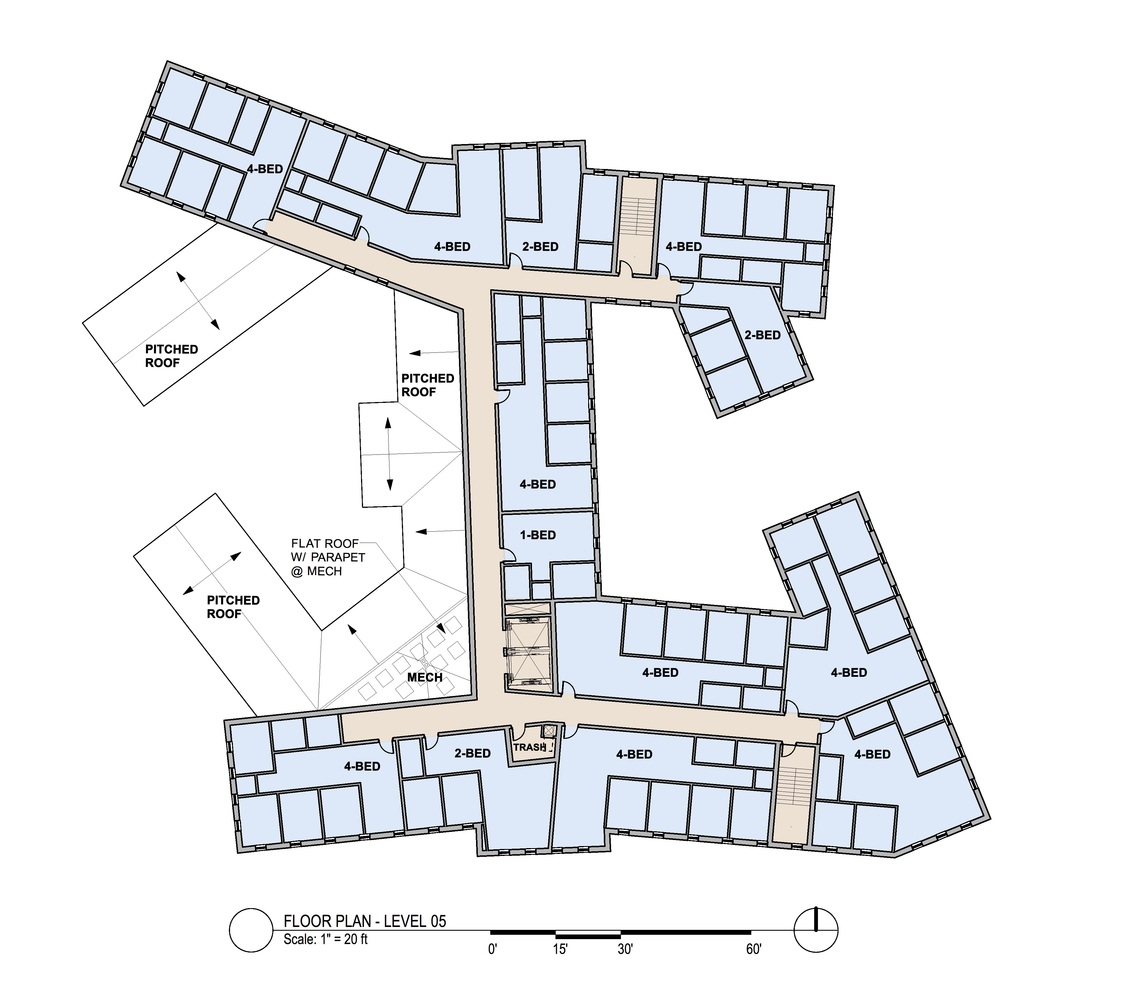 奥林匹亚广场 | 新英格兰传统学术建筑风格的学生住房设计-55