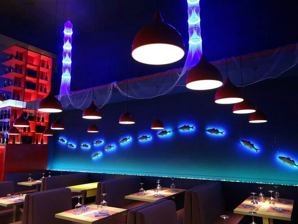 2014 年完成的 LED 照明设计餐厅案例-8