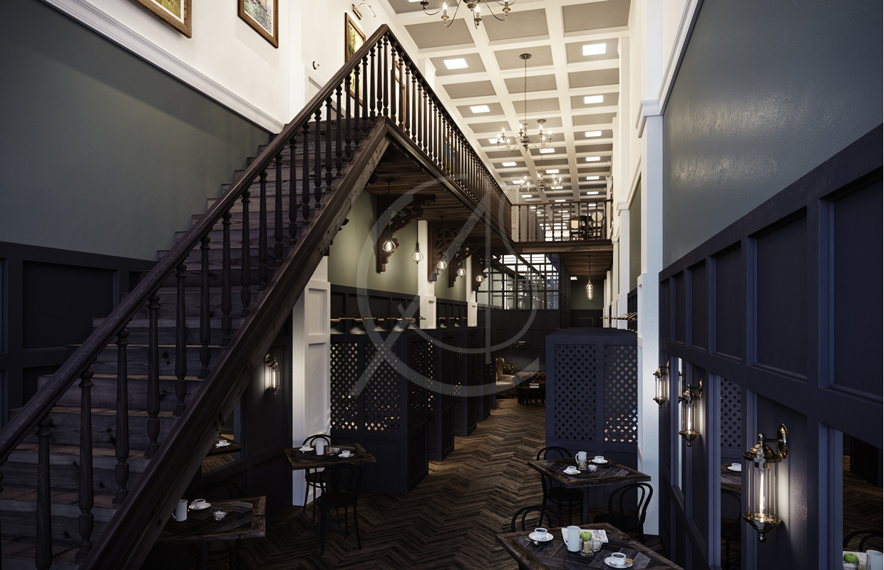 英伦风融合沙特文化，打造校园热点学生咖啡厅-37