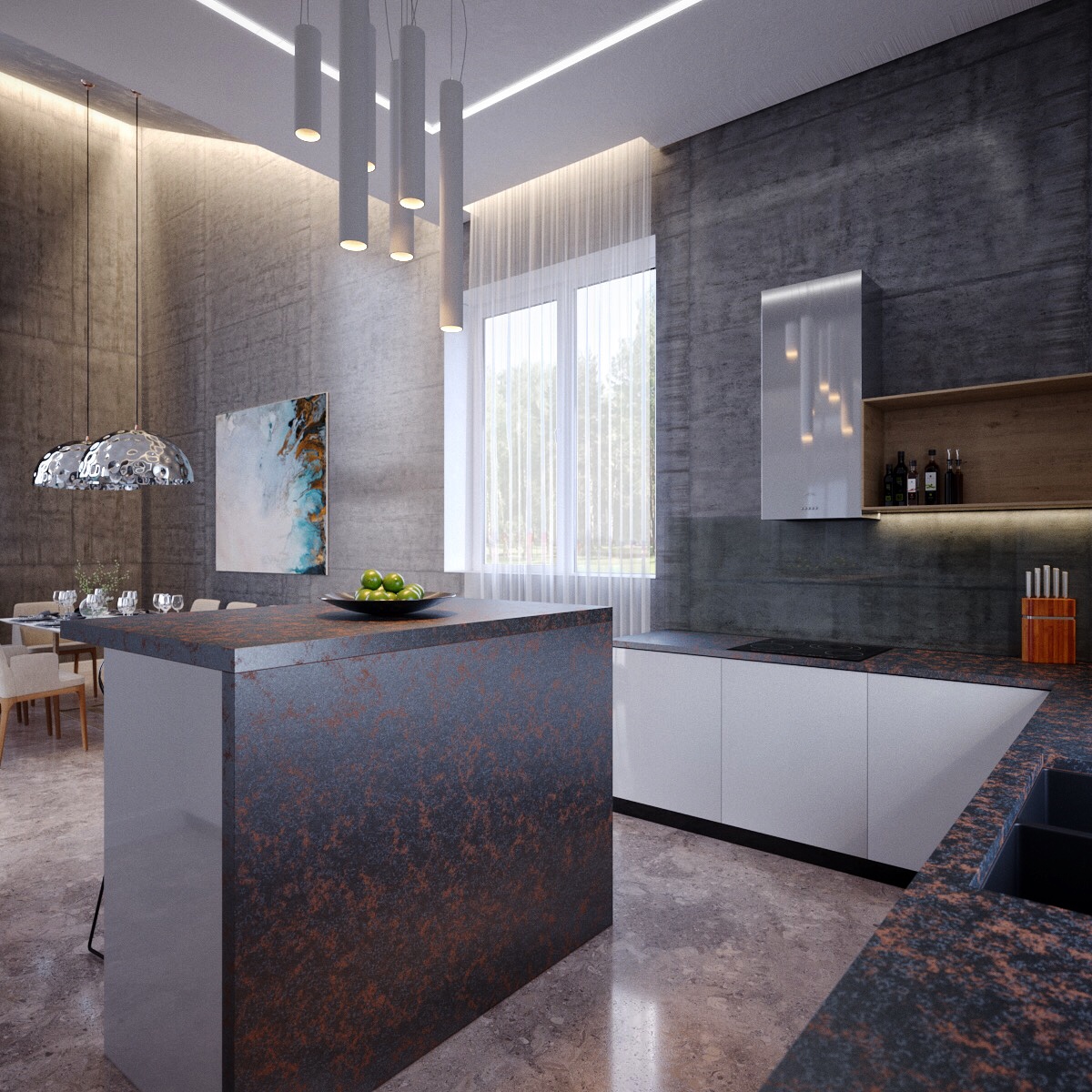 乌克兰极简私人住宅设计-23