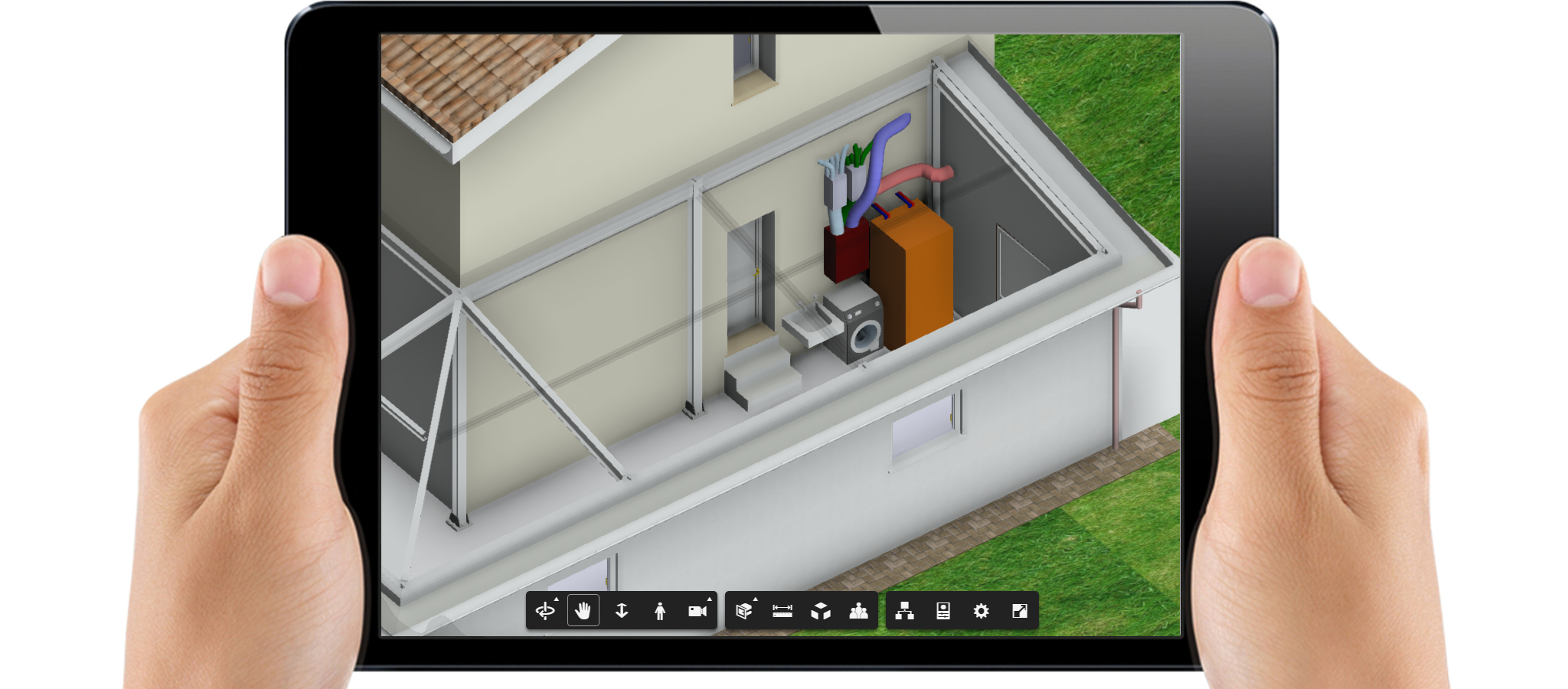 干式施工的钢结构单户住宅-10