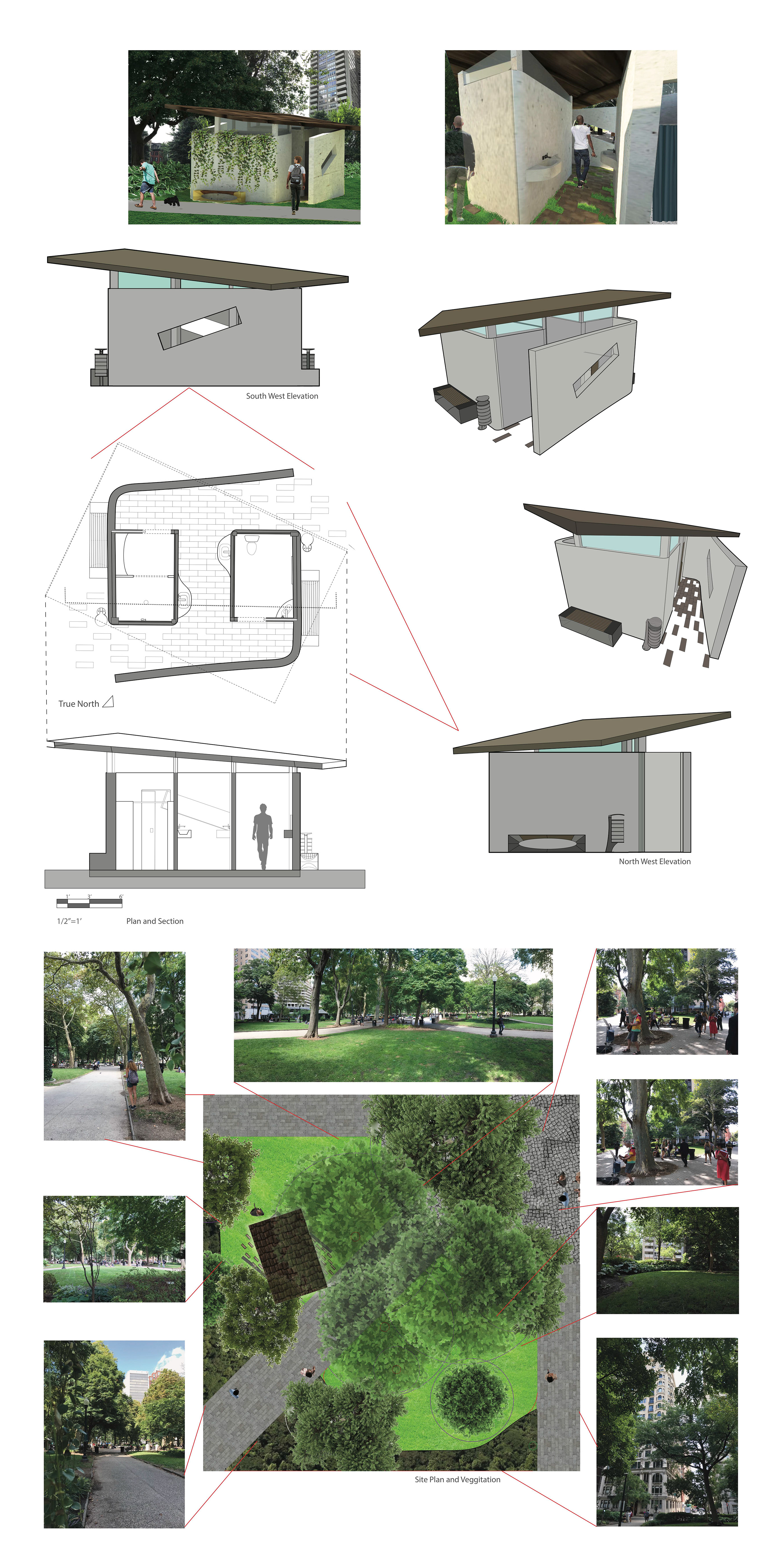 公园公共浴室设计 | 自然与隐私的和谐共生-16