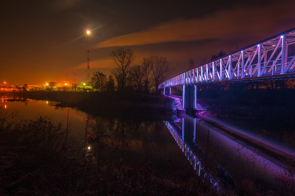 波兰华沙Żerańskiej 桥 LED Platek 照明设计-18