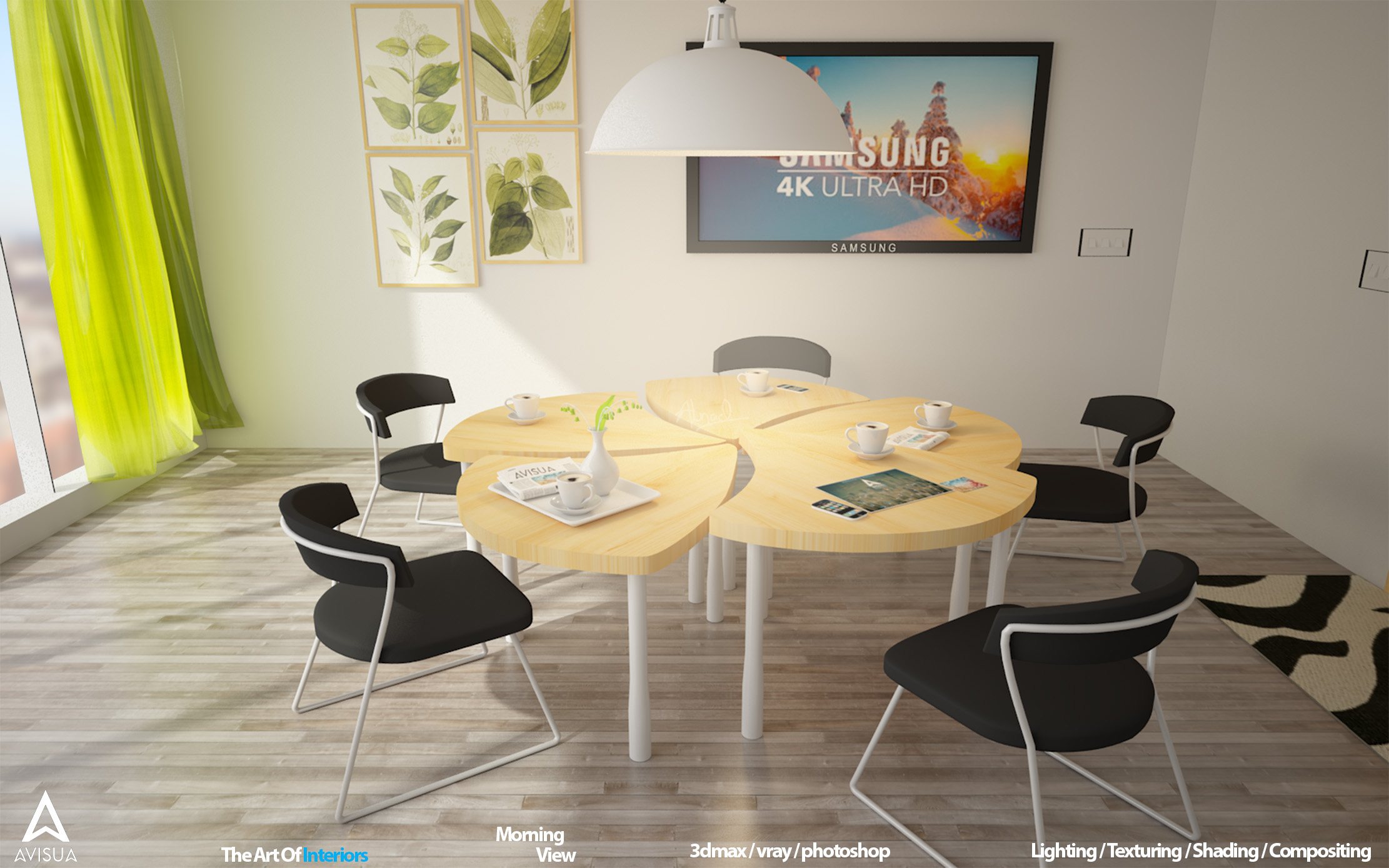 Architecture - Room / Round Modern Table-15