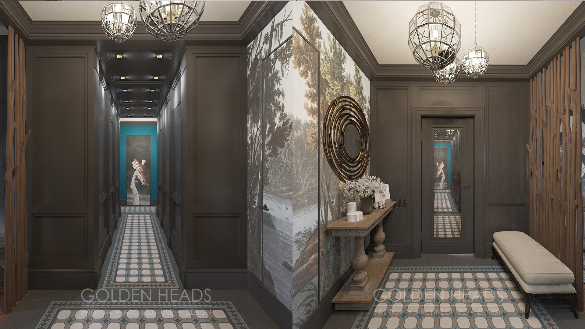 梦幻秋日林地，智慧猫头鹰的现代寓所-9