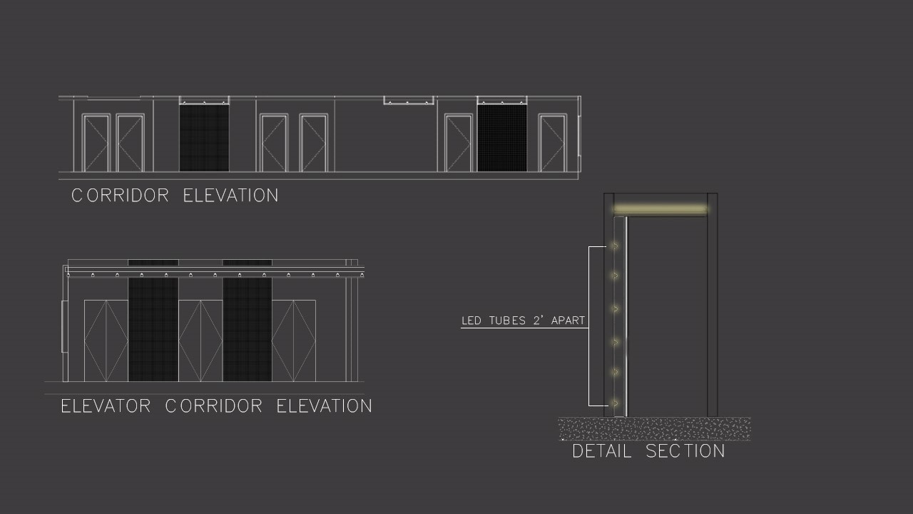 瑞典 Quality Friends Hotel 走廊灯光设计-3