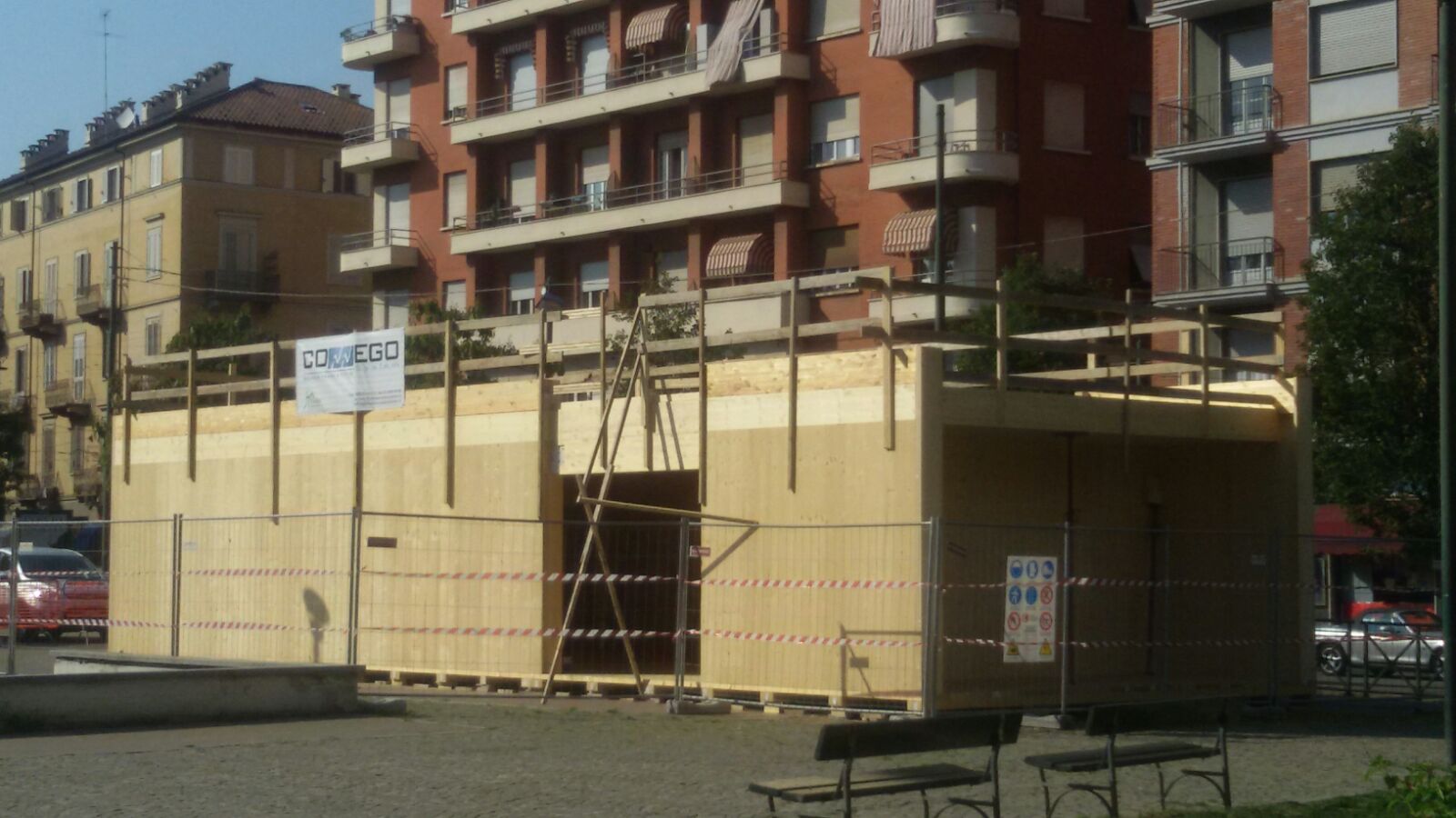 意大利都灵智能城市 Connego 公共广场木结构建筑-13