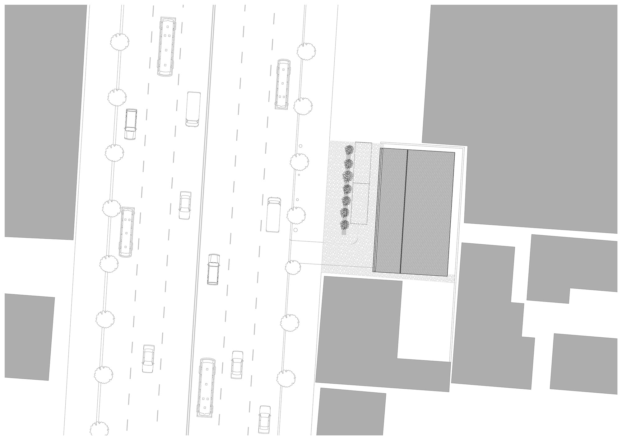 韩国仁川“森林的房子”餐厅，绿色百叶窗创造自然立面-13
