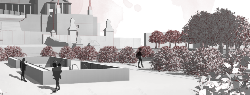 广场重生 | 地铁 C、D 线融入罗马历史遗迹的公共空间设计-1