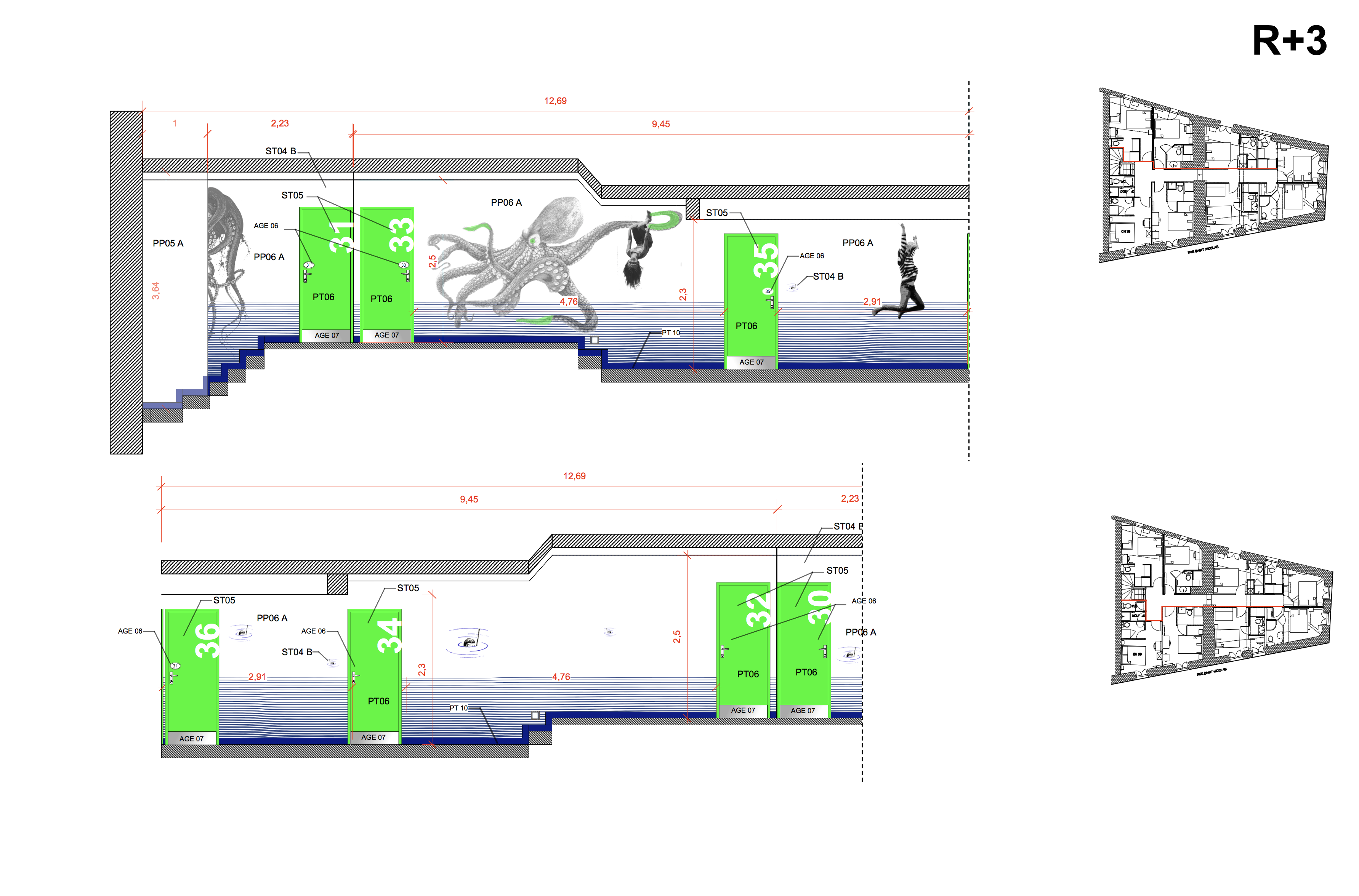 法式海滨酒店"Le Bord'O"的街头艺术风格室内设计-16