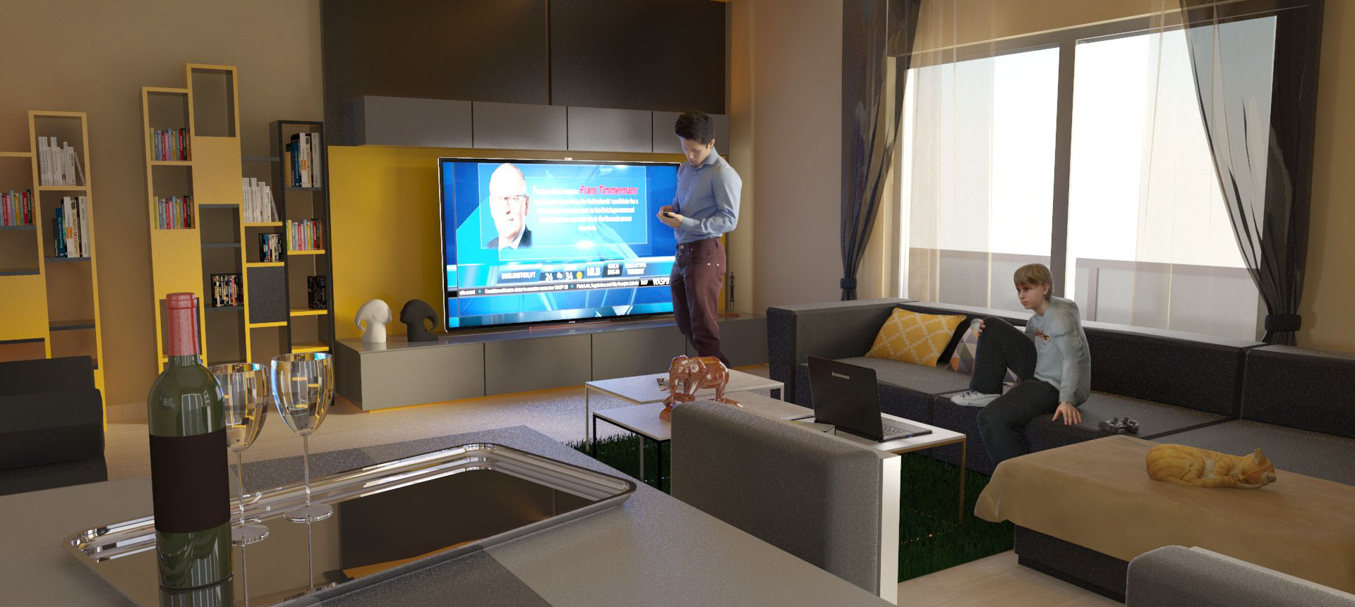 三维立体规划渲染-43