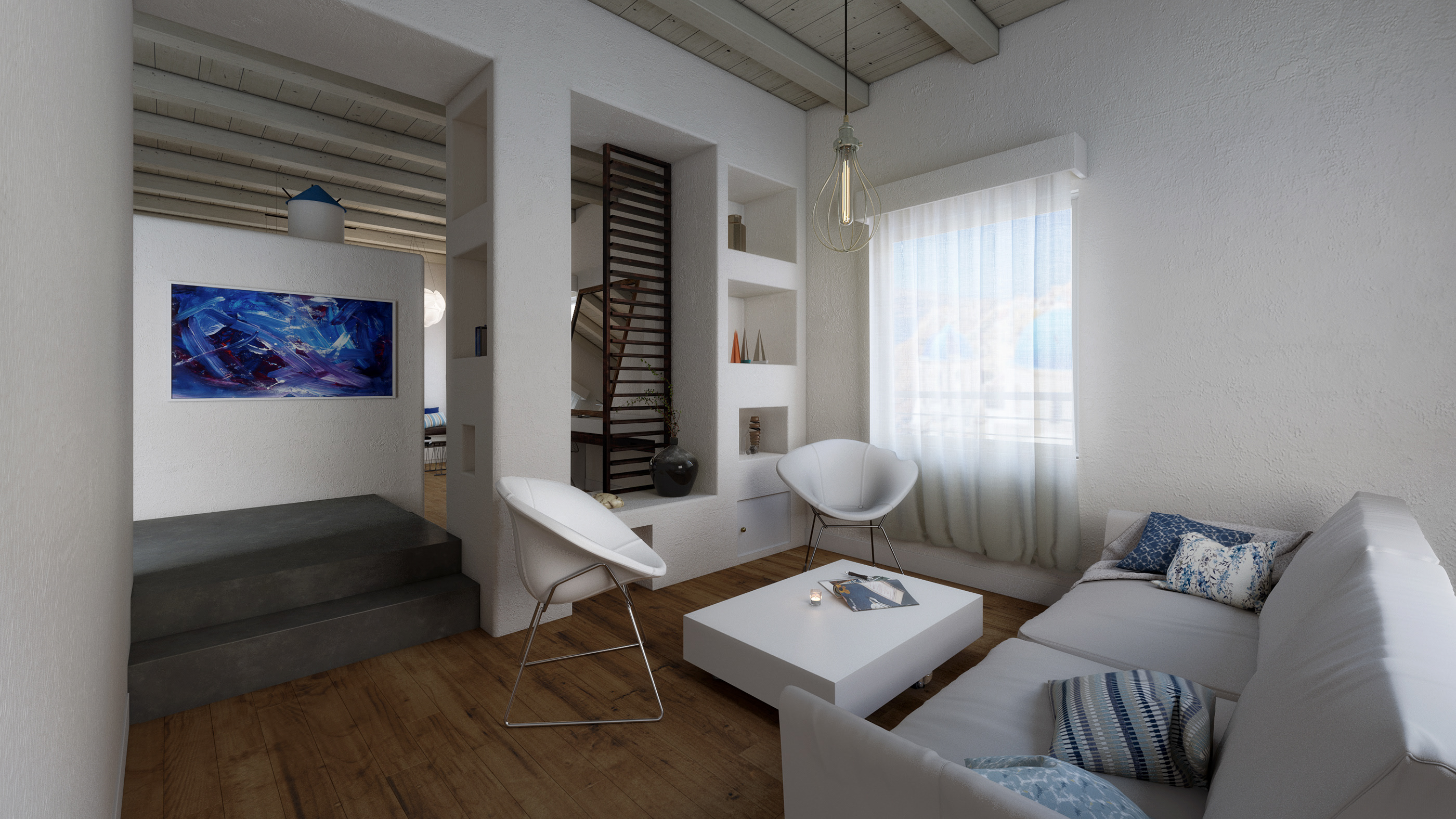 希腊 Mykonos 岛酒店客房设计，传统元素与时尚风格的完美融合-3